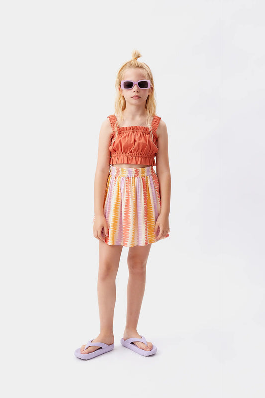 Gonna corta a righe da bambina Summer Vibes