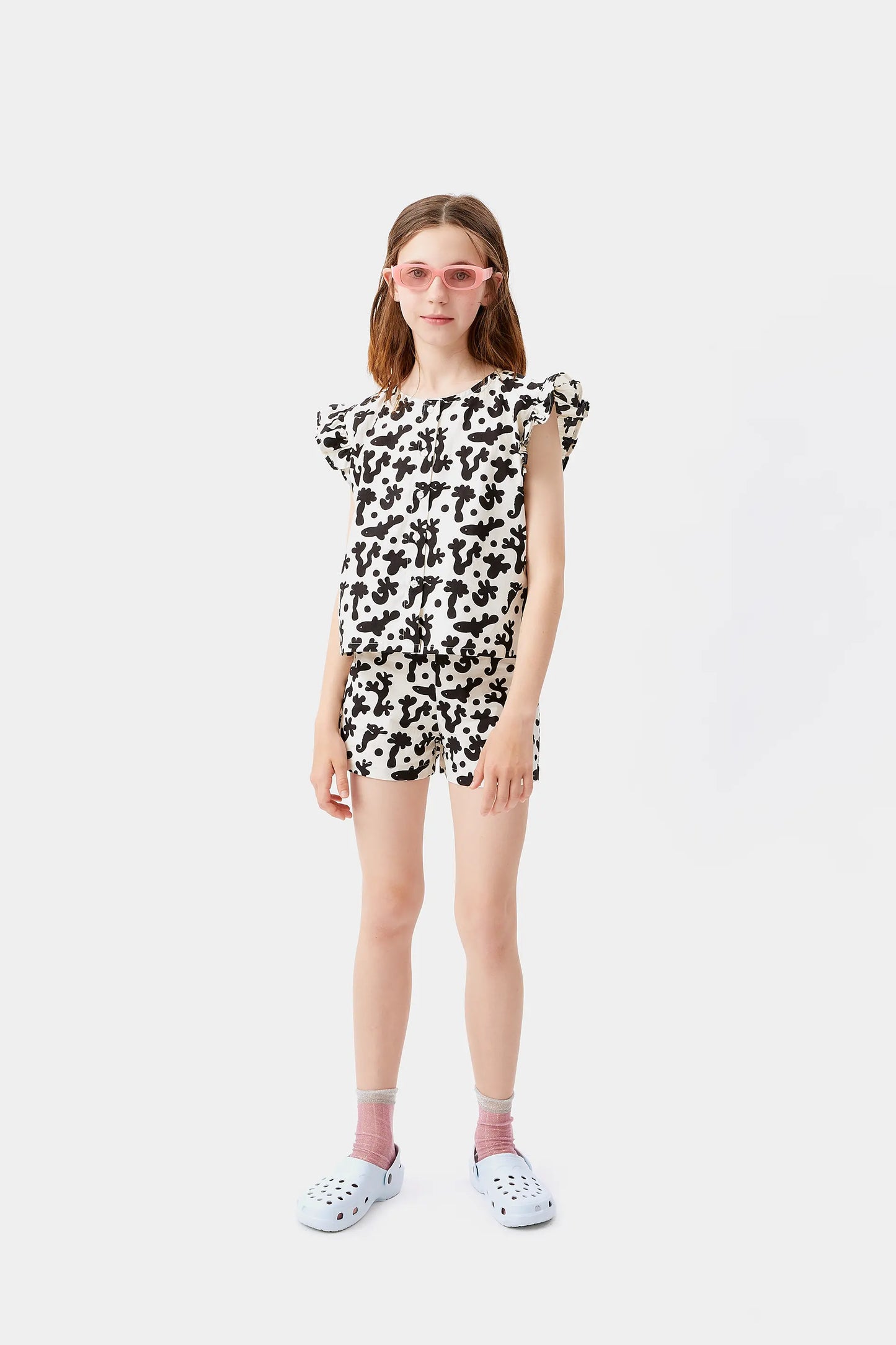Camisa de niña estampado Coral