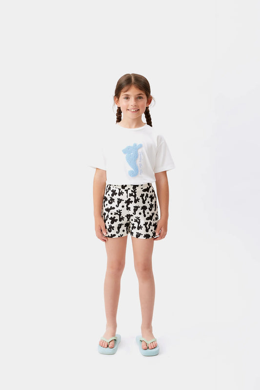 Short de niña estampado Coral