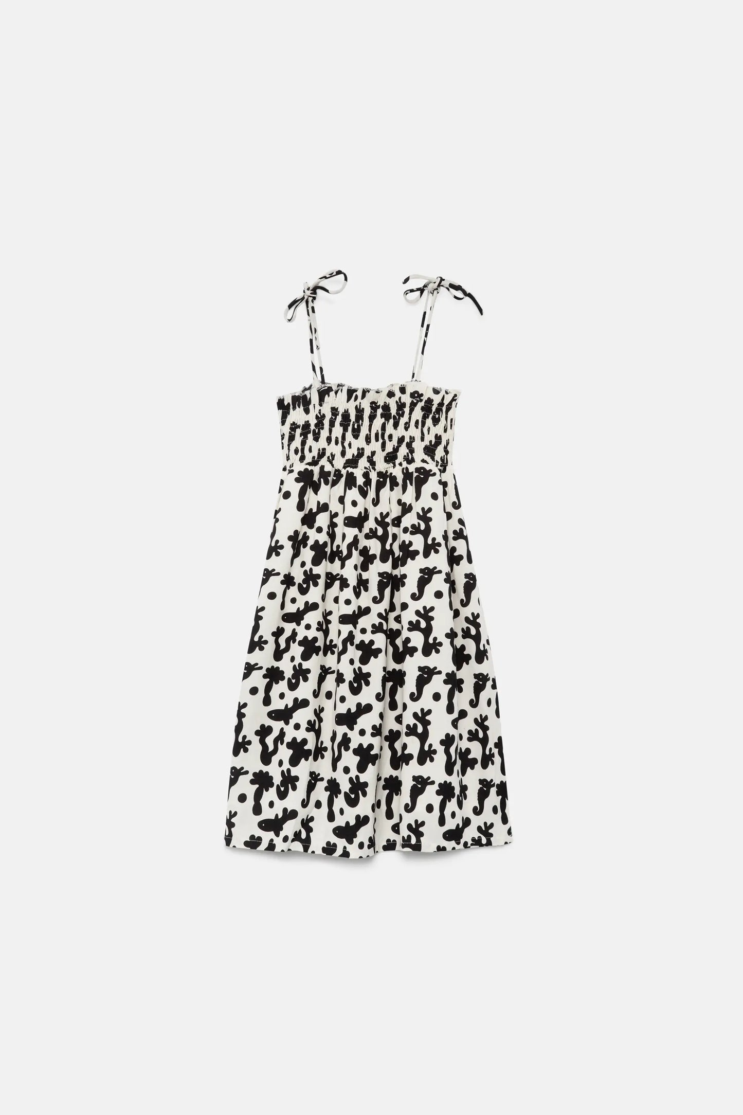 Vestido corto de niña estampado Coral