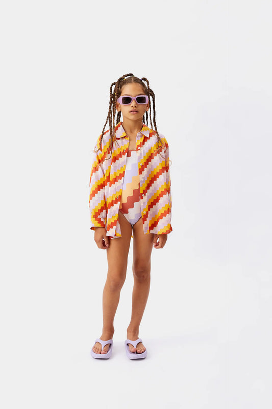 Camisa unisex estampado Zigzag