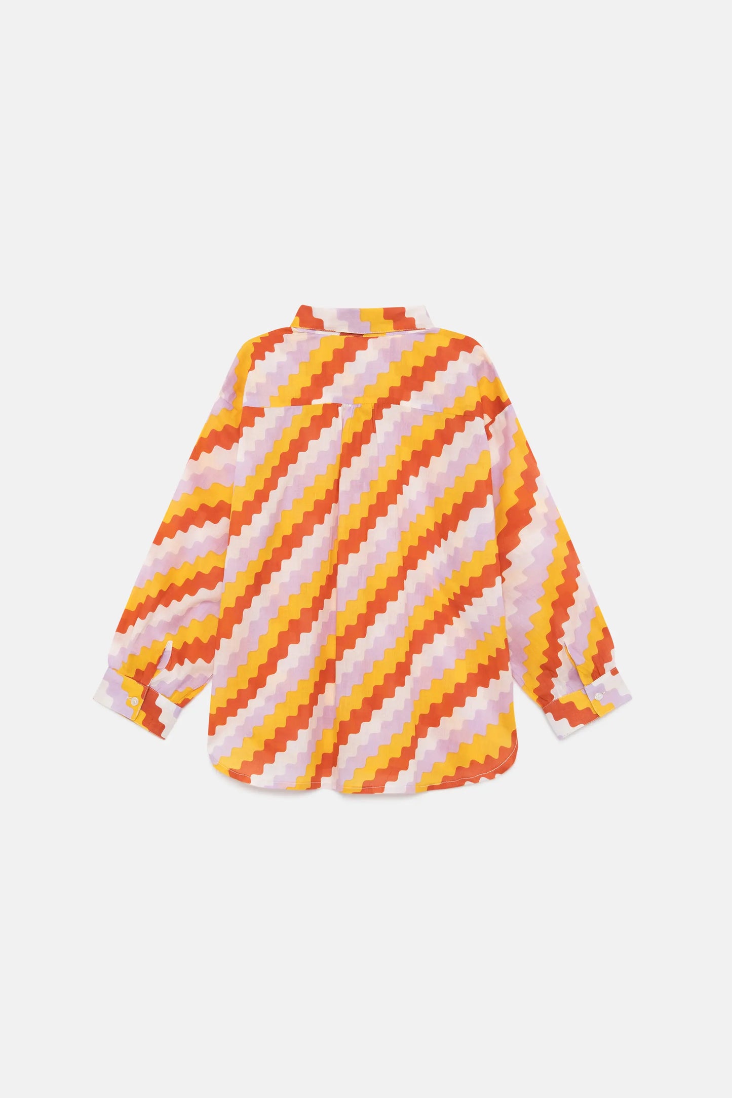 Camicia unisex con stampa a zigzag