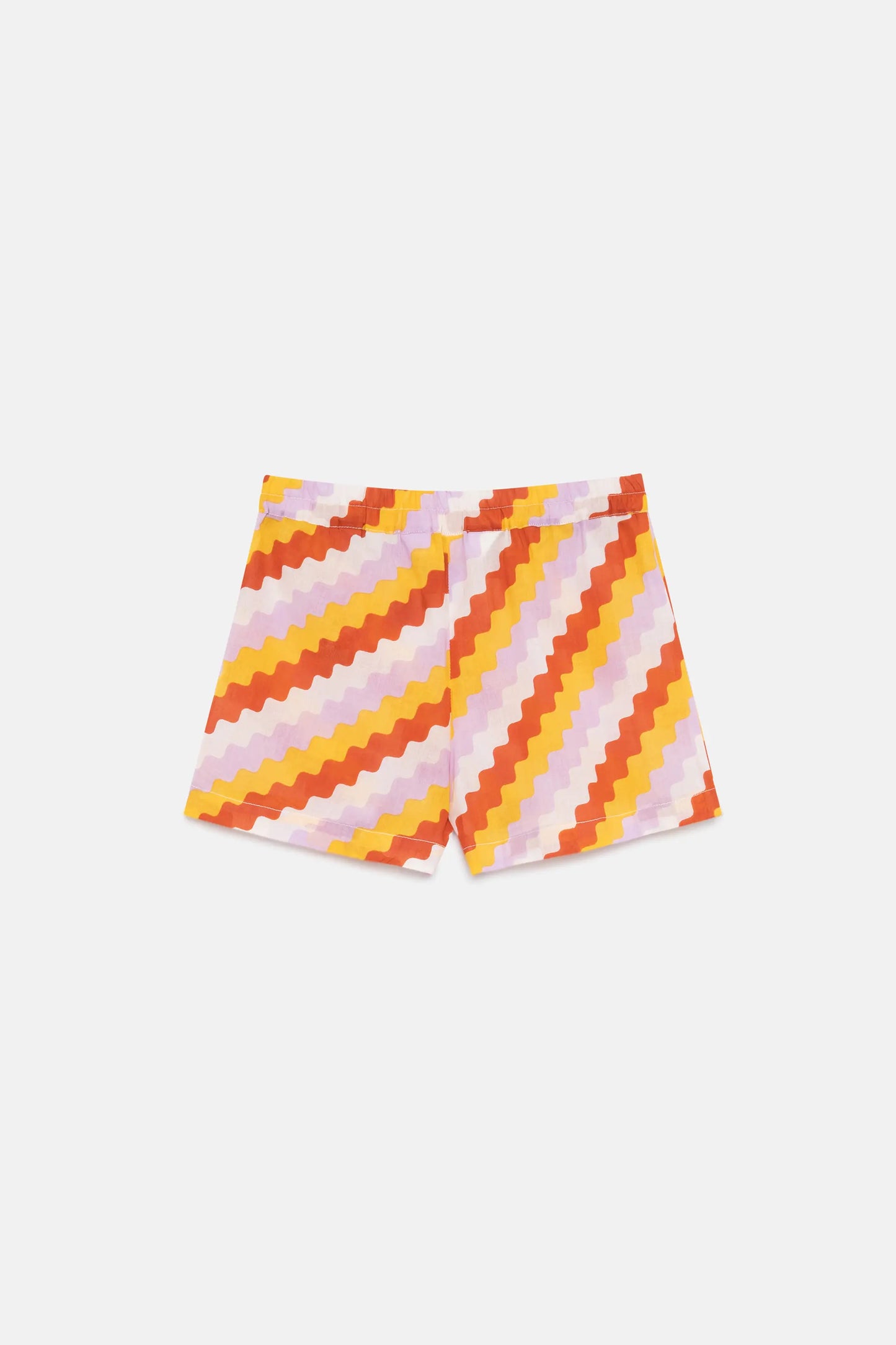 Shorts da bambina con stampa a zig zag