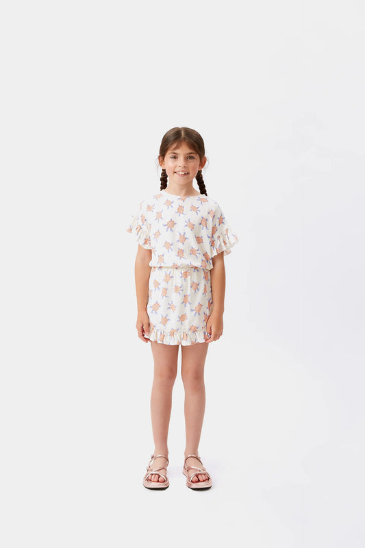 Gonna corta da bambina in Rayon tartaruga LENZING™ ECOVERO™