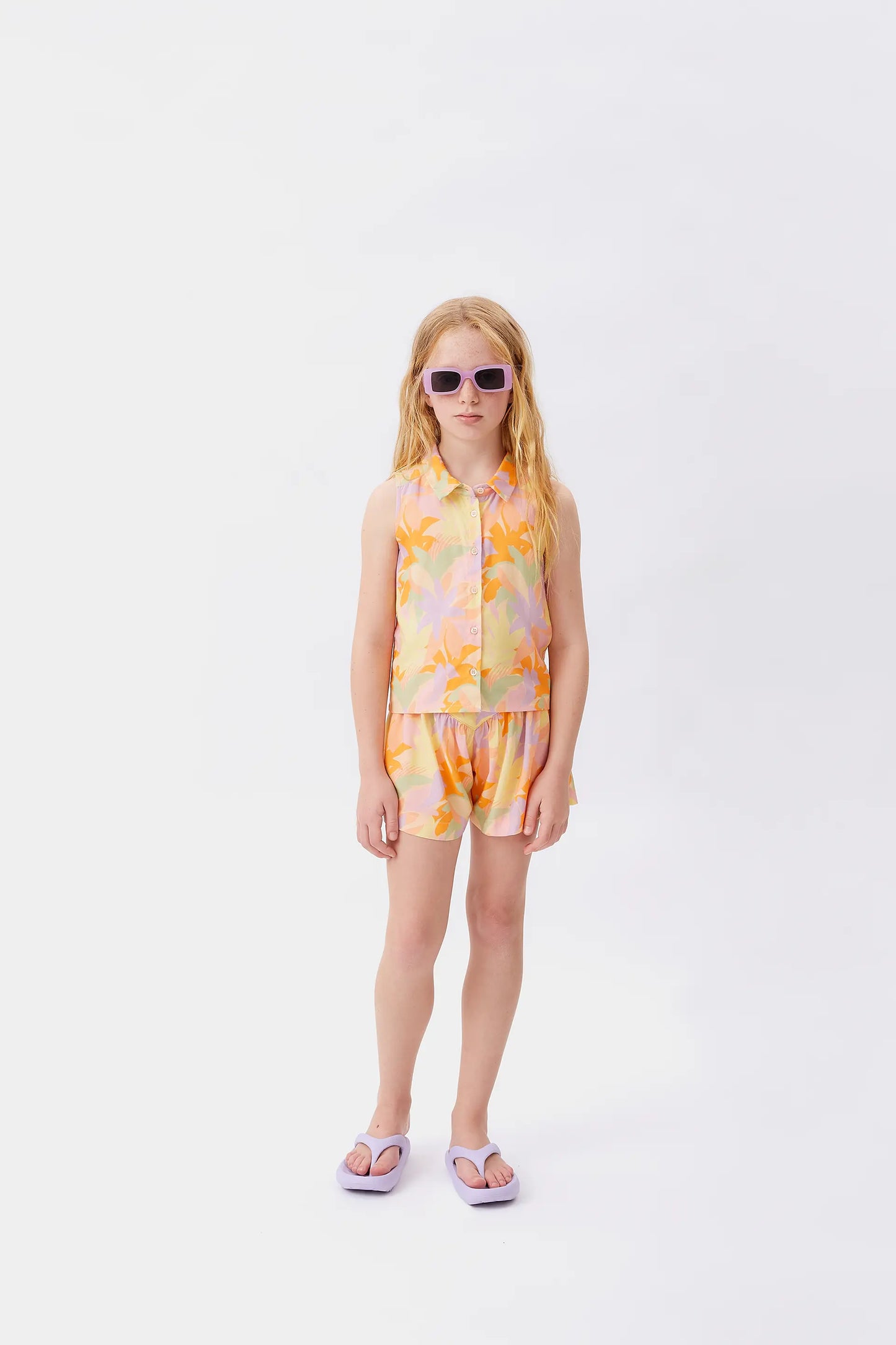 Camicia Pluvia Floreale da Bambina