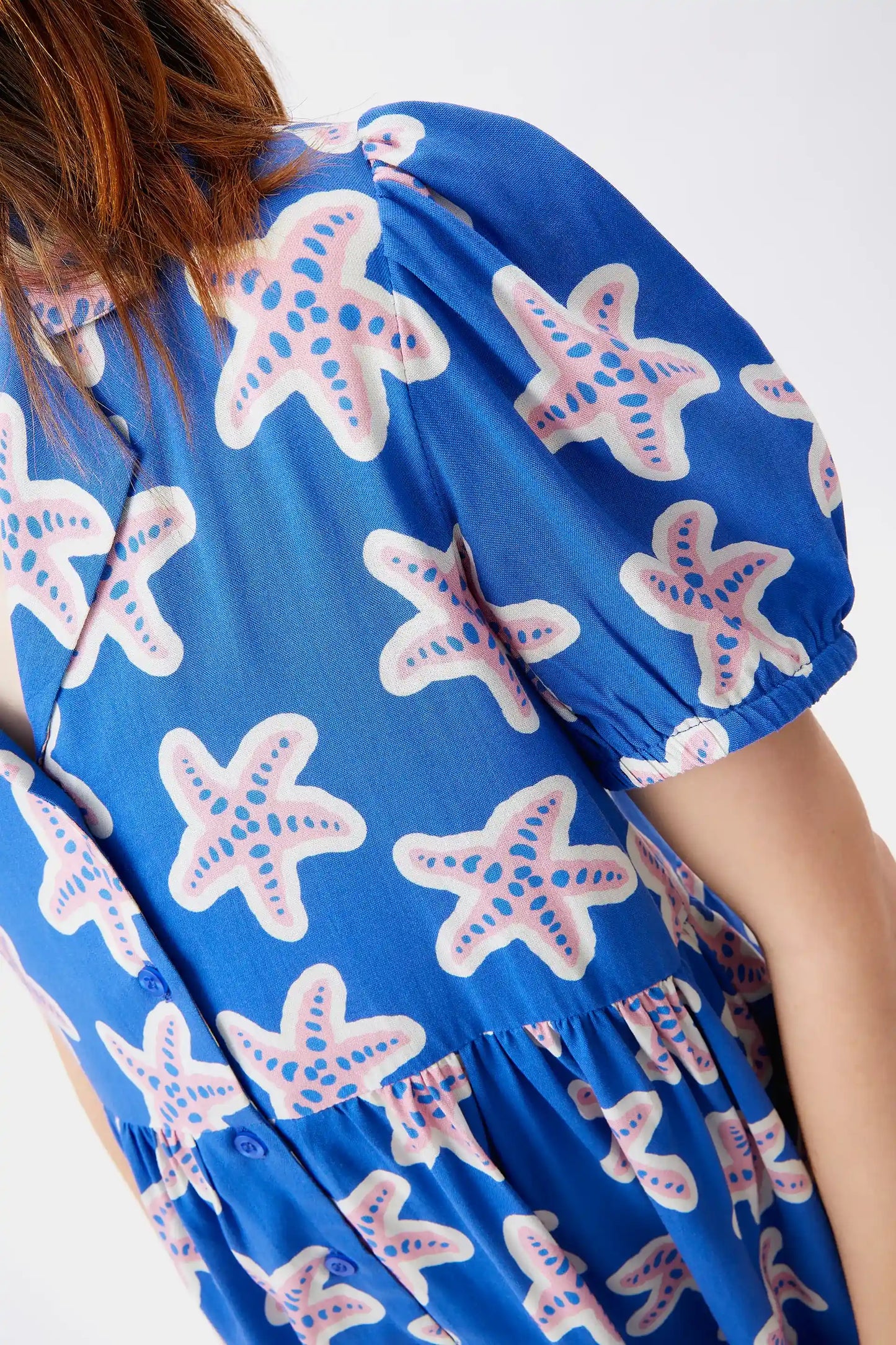 Abito corto in Rayon da bambina LENZING™ ECOVERO™ con stelle