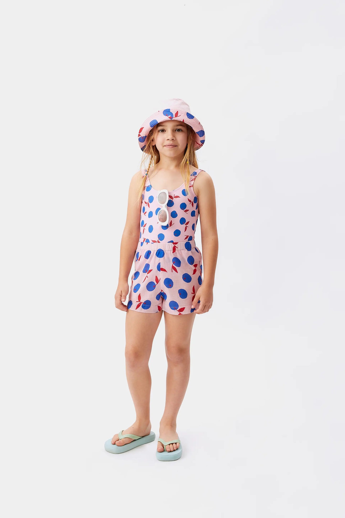 Shorts da ragazza con stampa Yuzu Beach