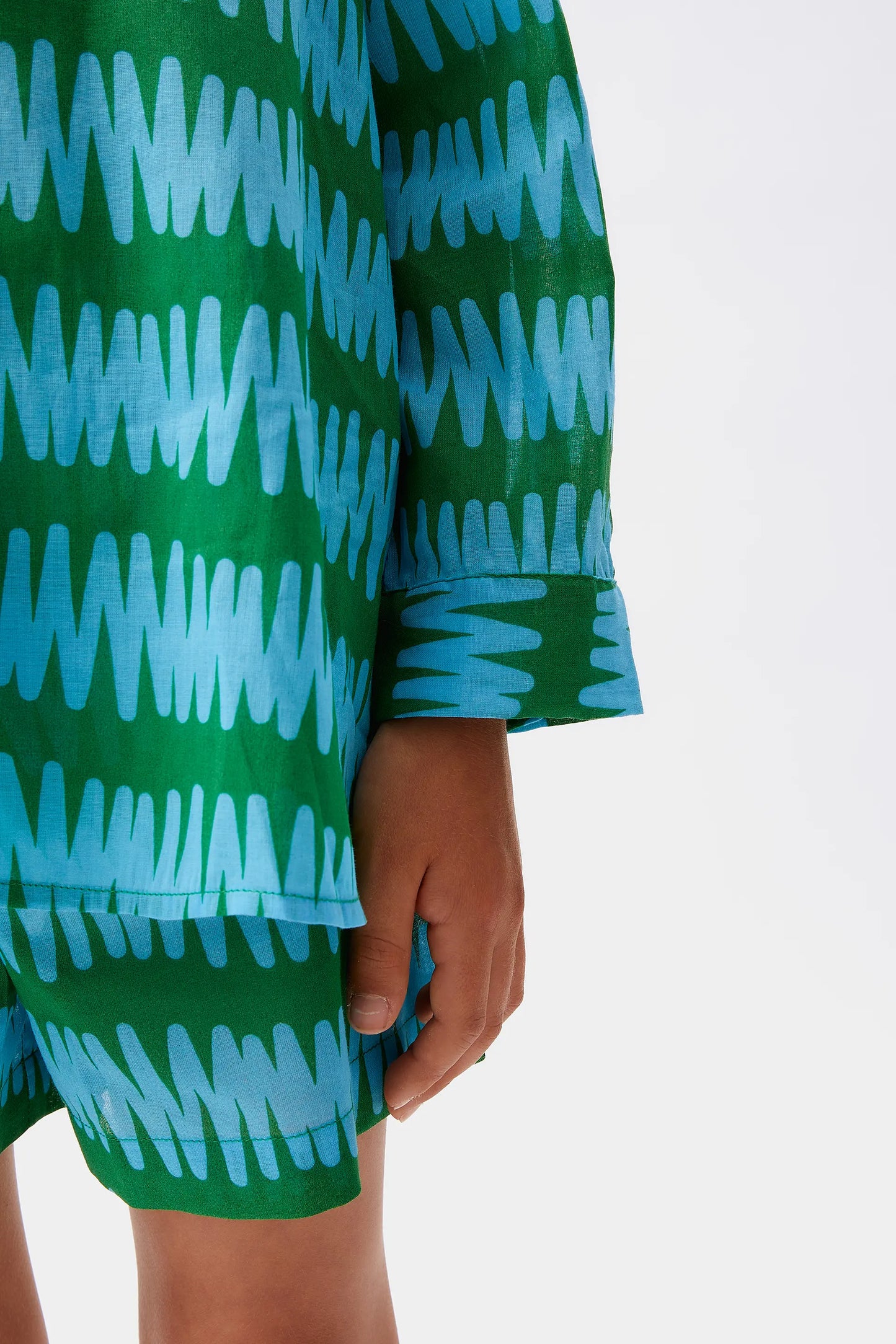 Camicia unisex a righe verdi Summer Vibes
