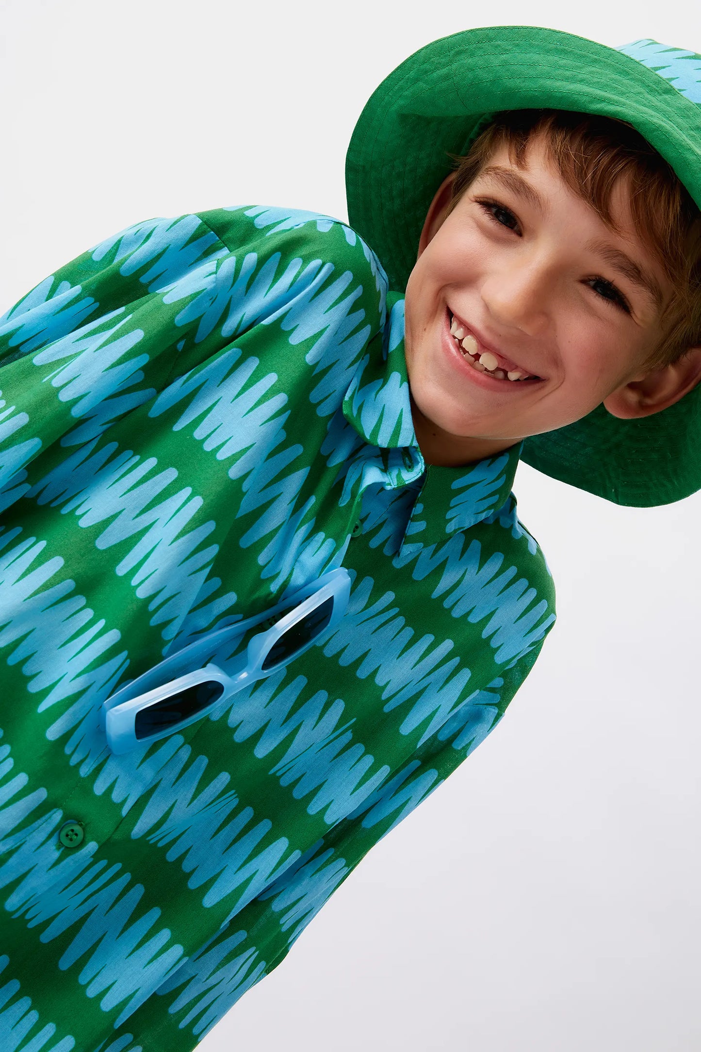 Camicia unisex a righe verdi Summer Vibes
