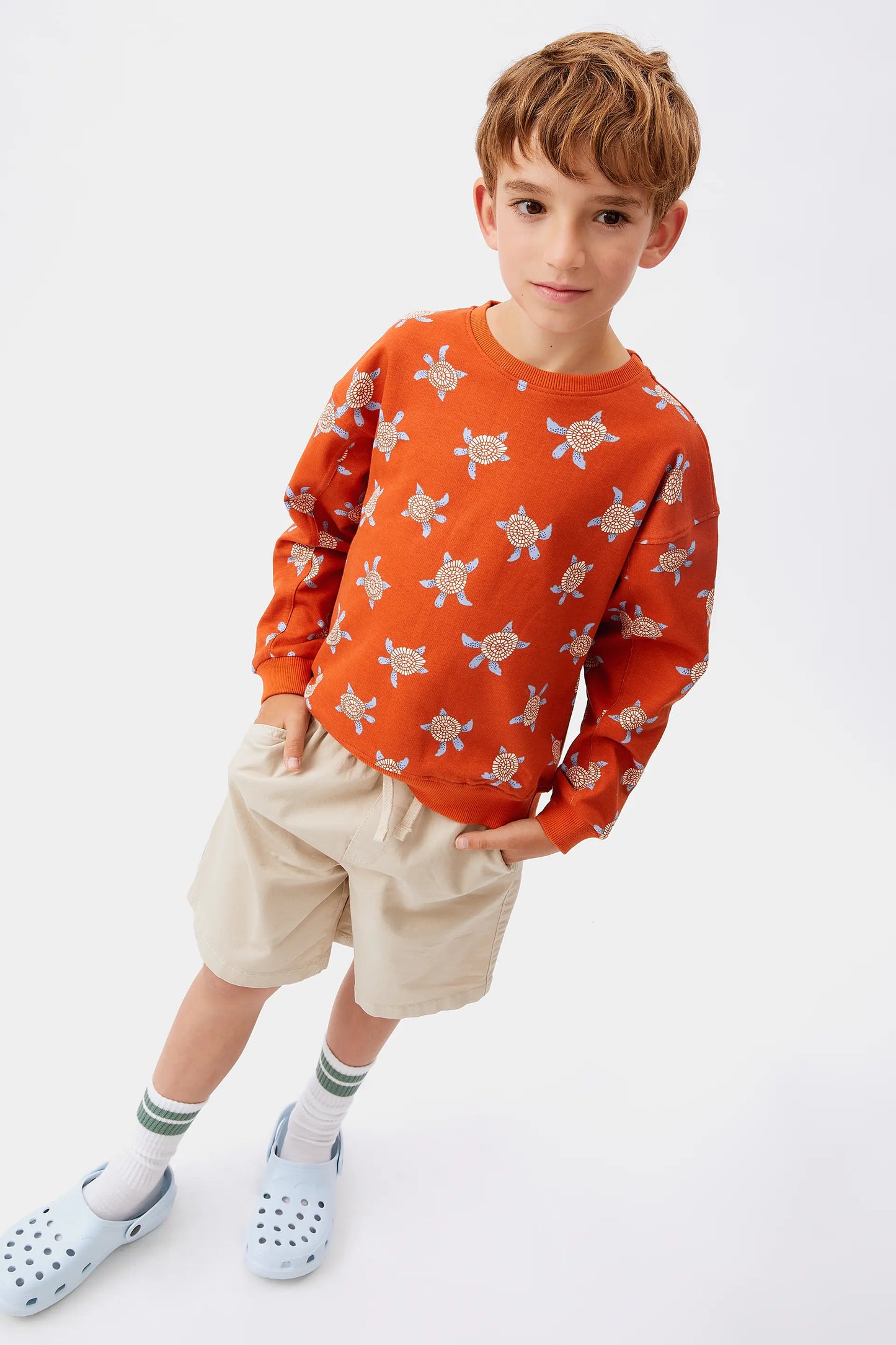 Felpa unisex con stampa tartaruga