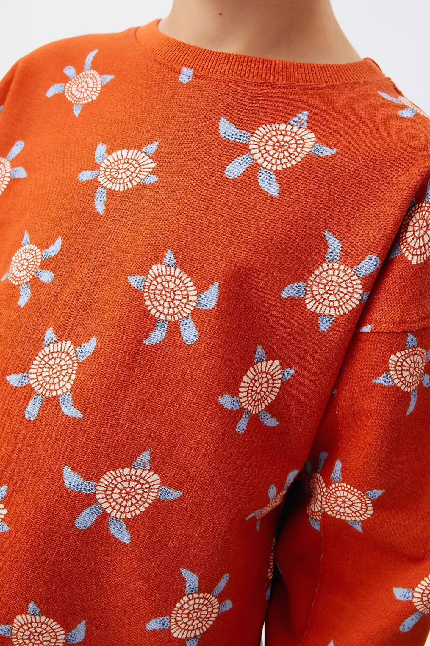 Felpa unisex con stampa tartaruga