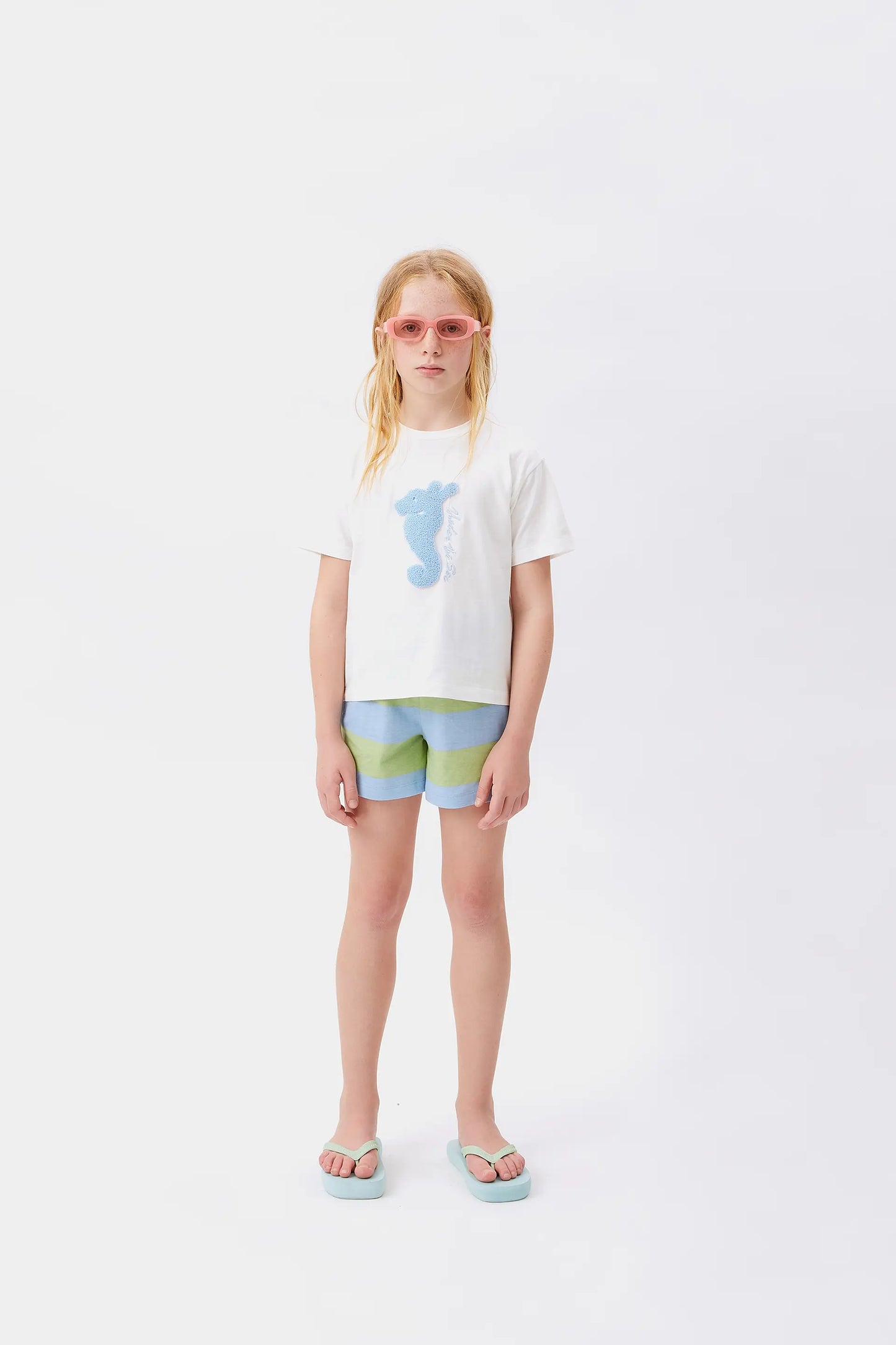 T-shirt unisex con stampa Corallo Bianco