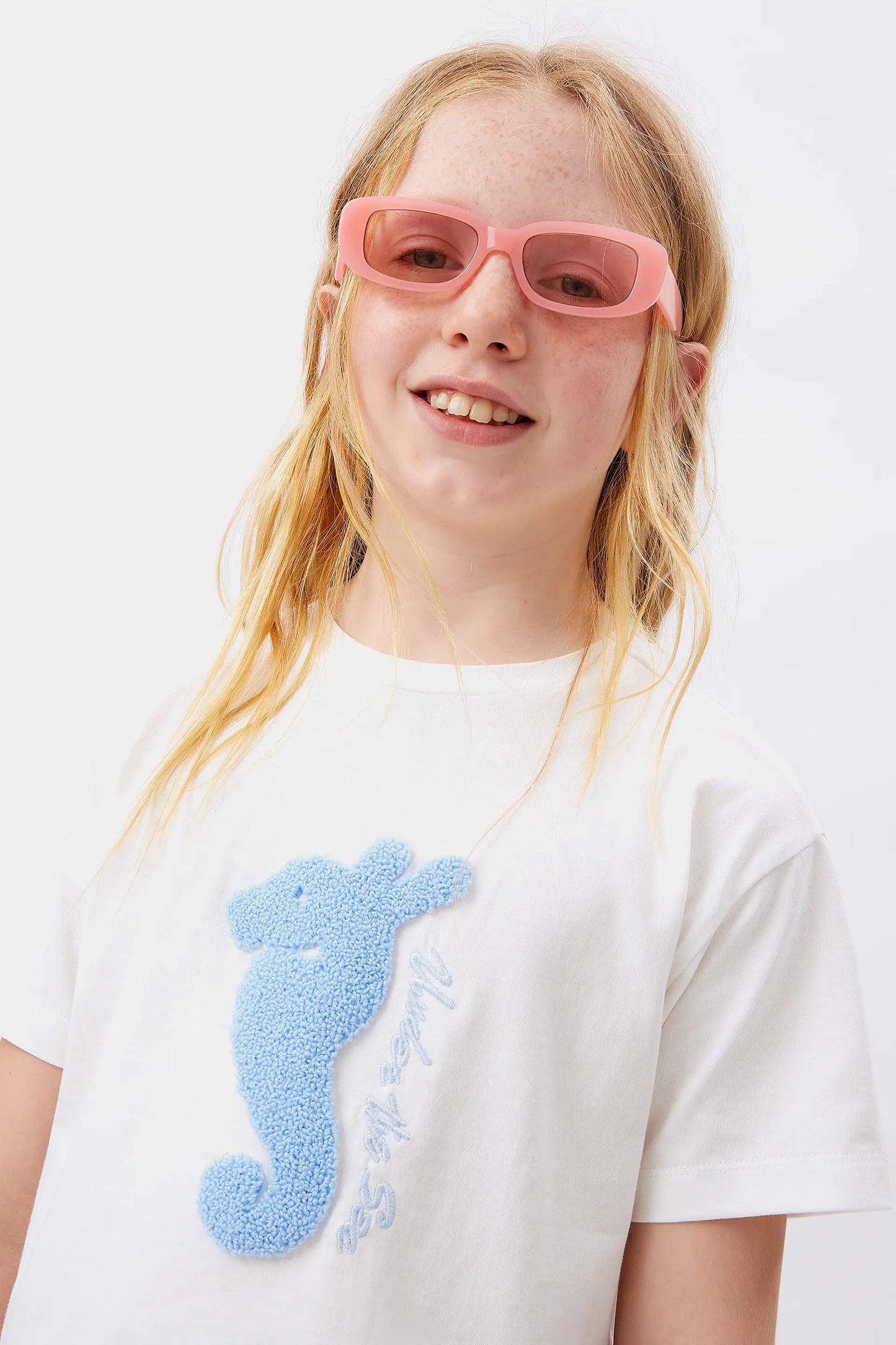 T-shirt unisex con stampa Corallo Bianco