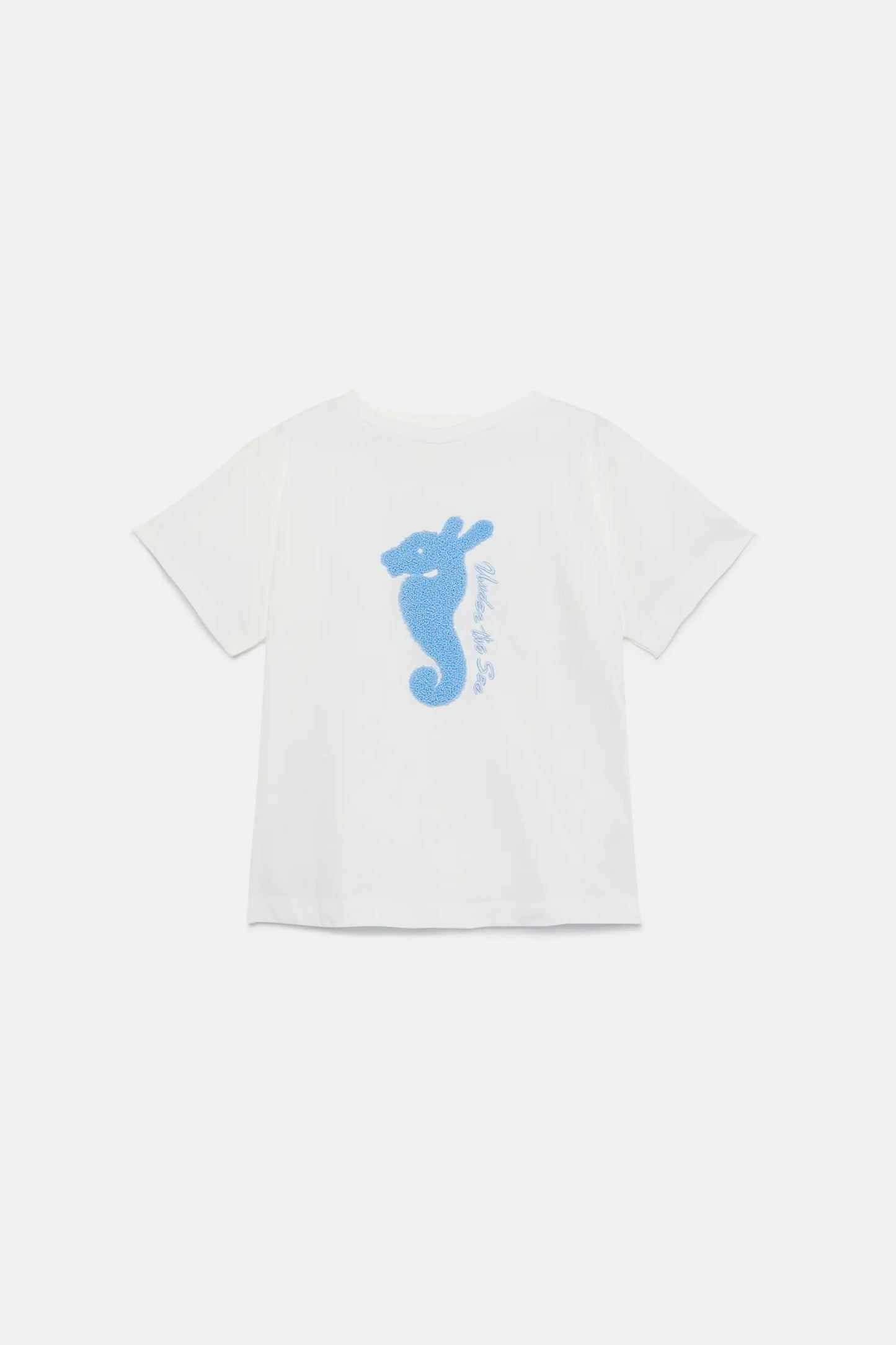 T-shirt unisex con stampa Corallo Bianco