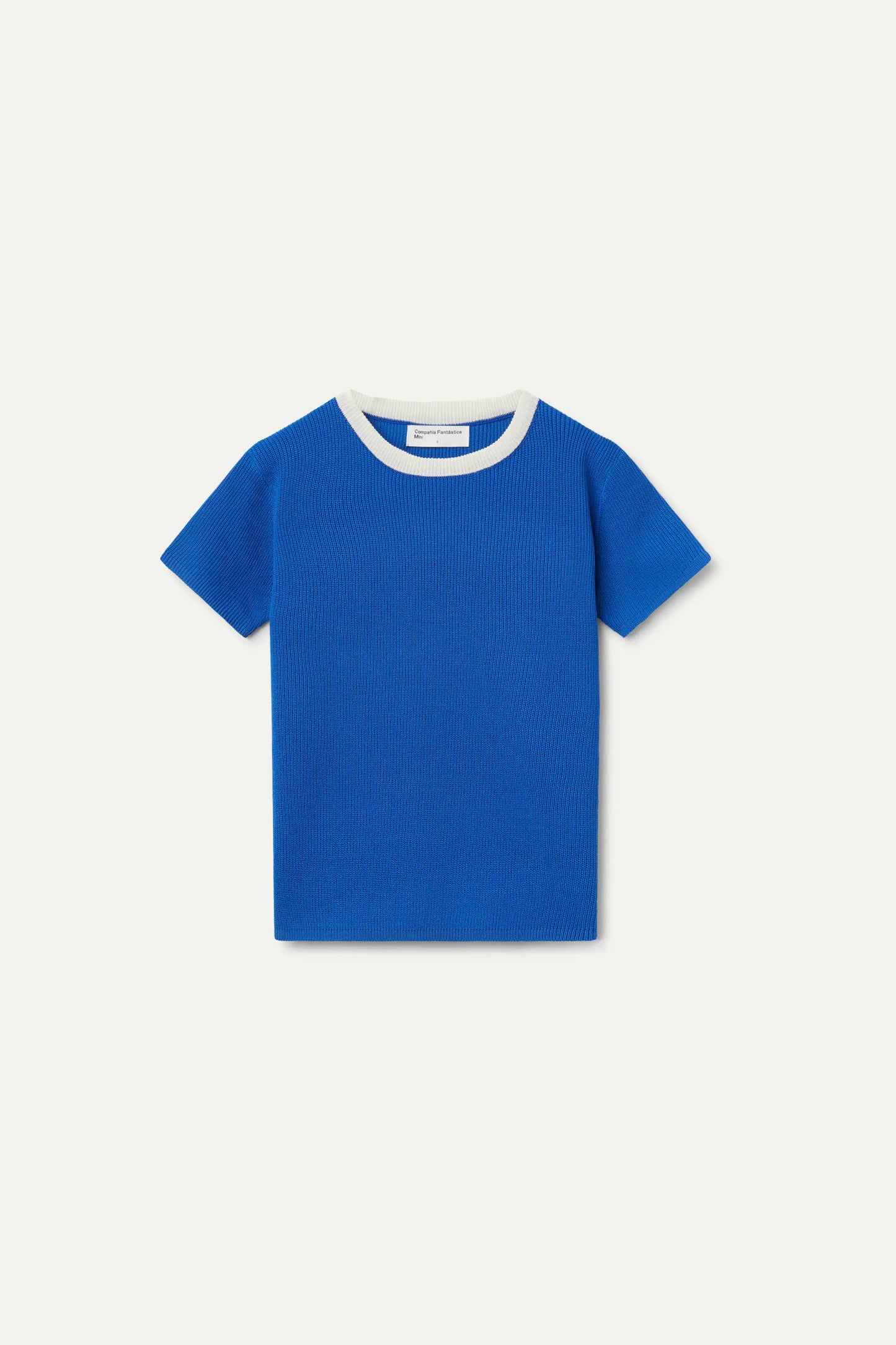 Blue short sleeve knit girl's top