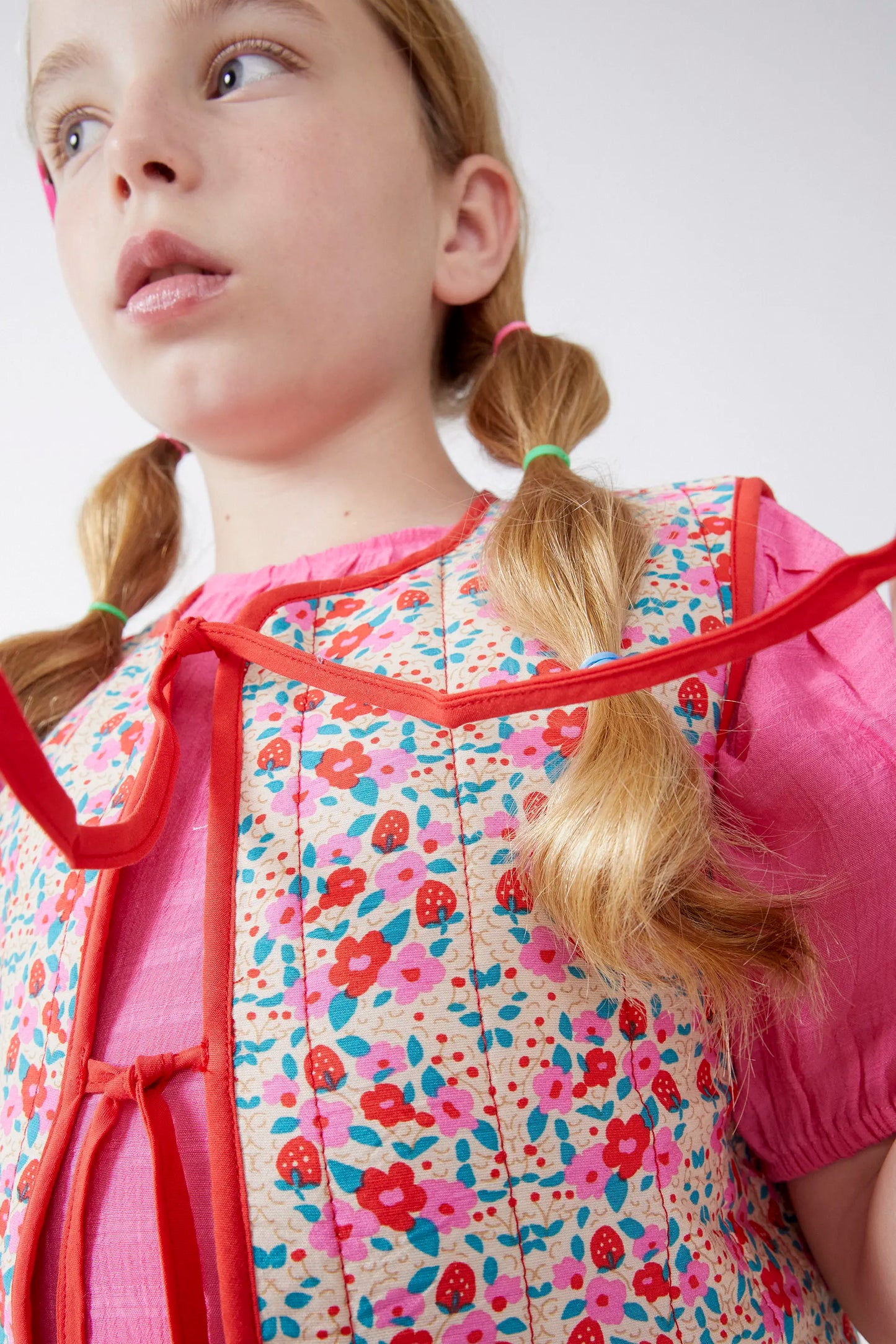 Gilet bambina con fiocchi stampa Sugar