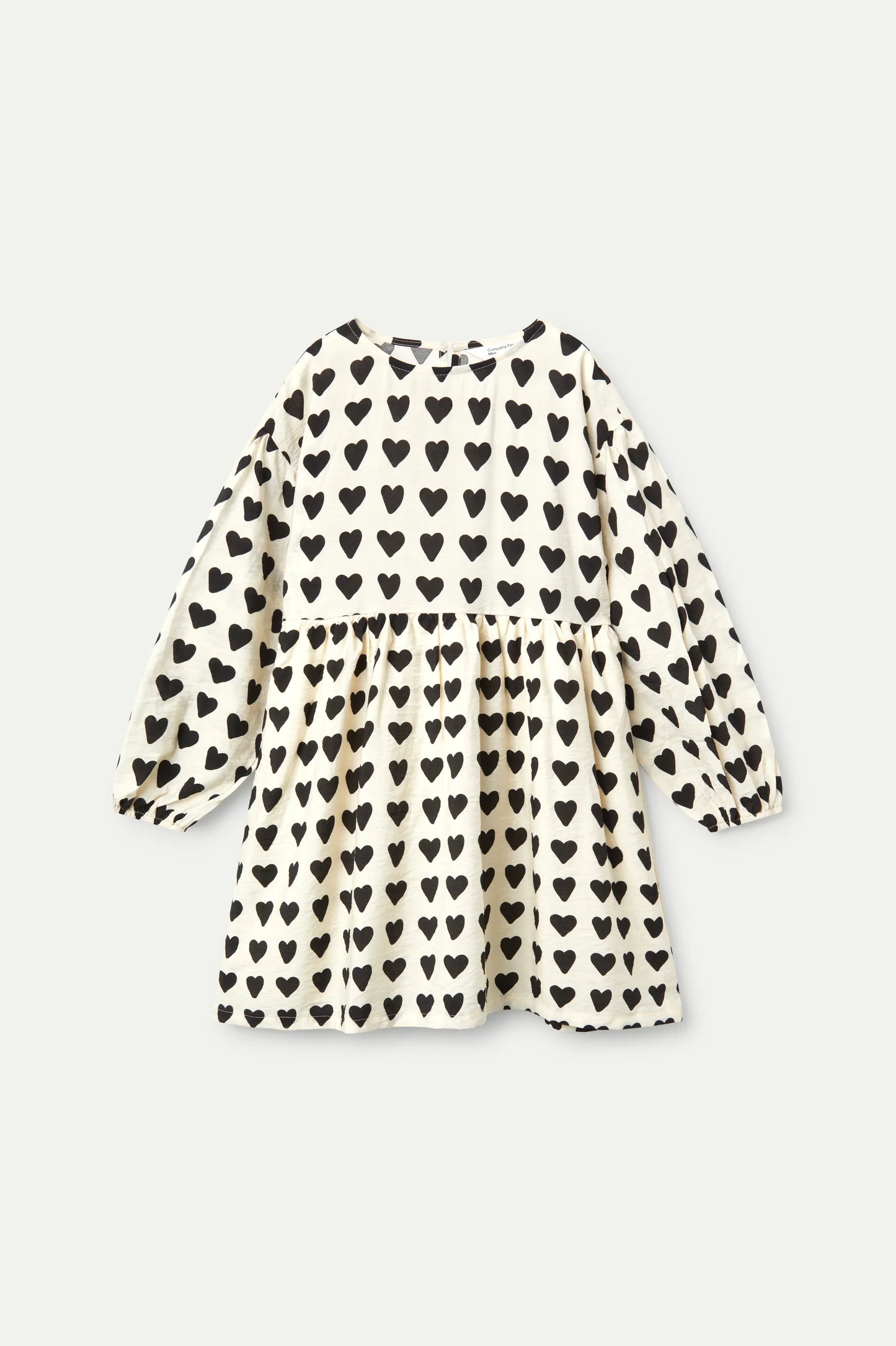 Vestido corto de niña estampado corazones