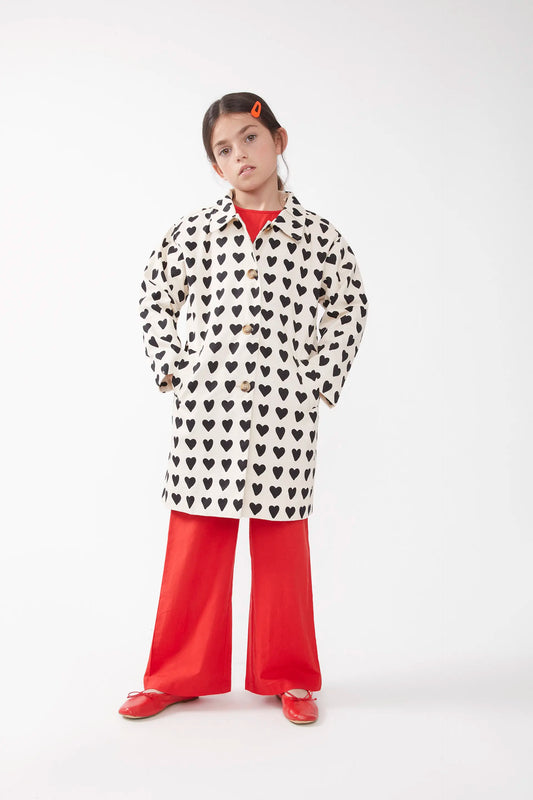 Trench unisex con stampa a cuore