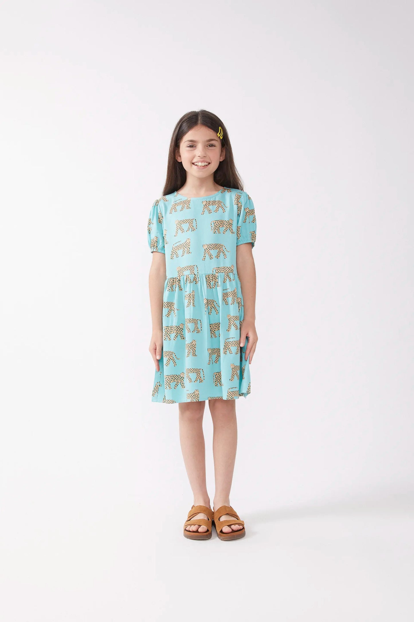 Vestido corto de niña estampado Jaguar
