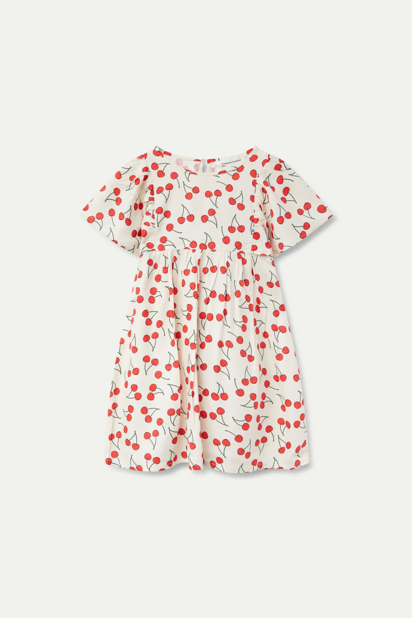Short dress for girls with cherry print