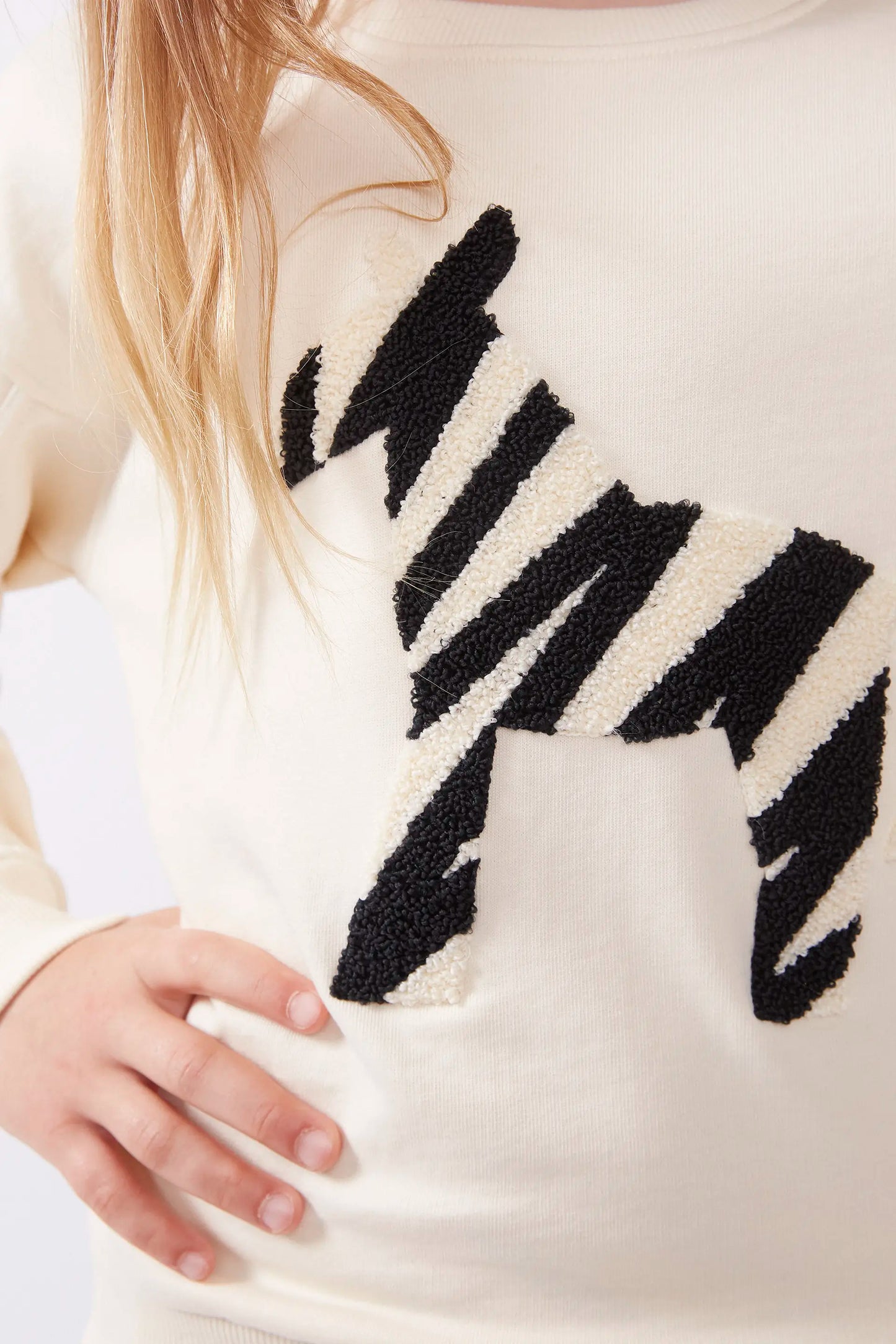 Sudadera unisex print cebra
