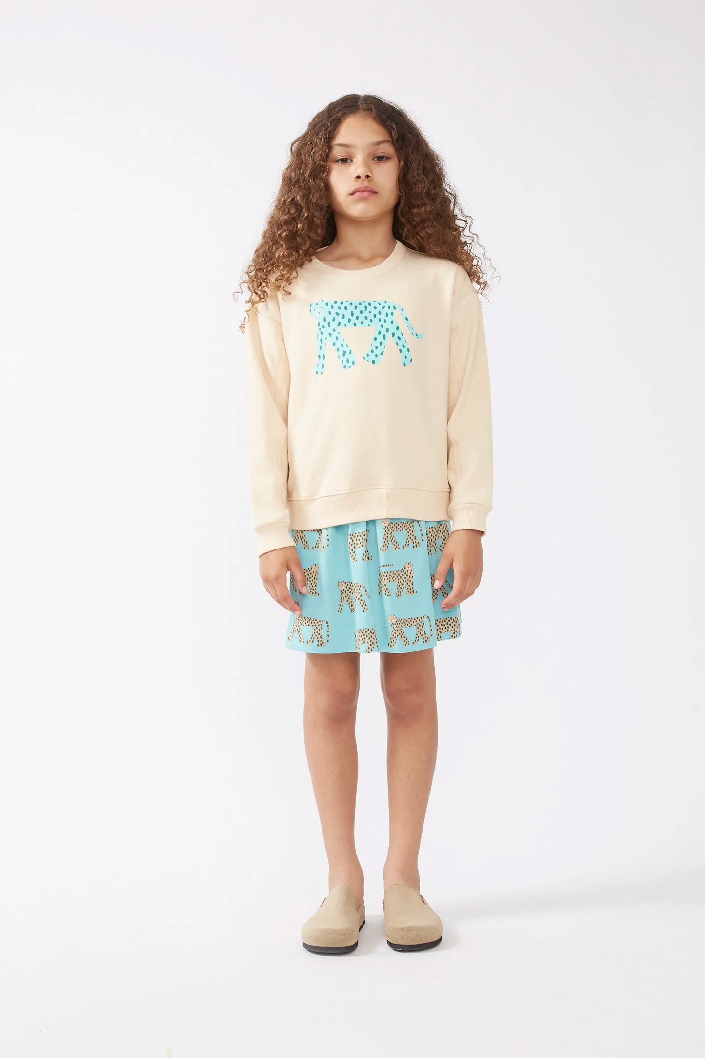 Felpa unisex con stampa giaguaro