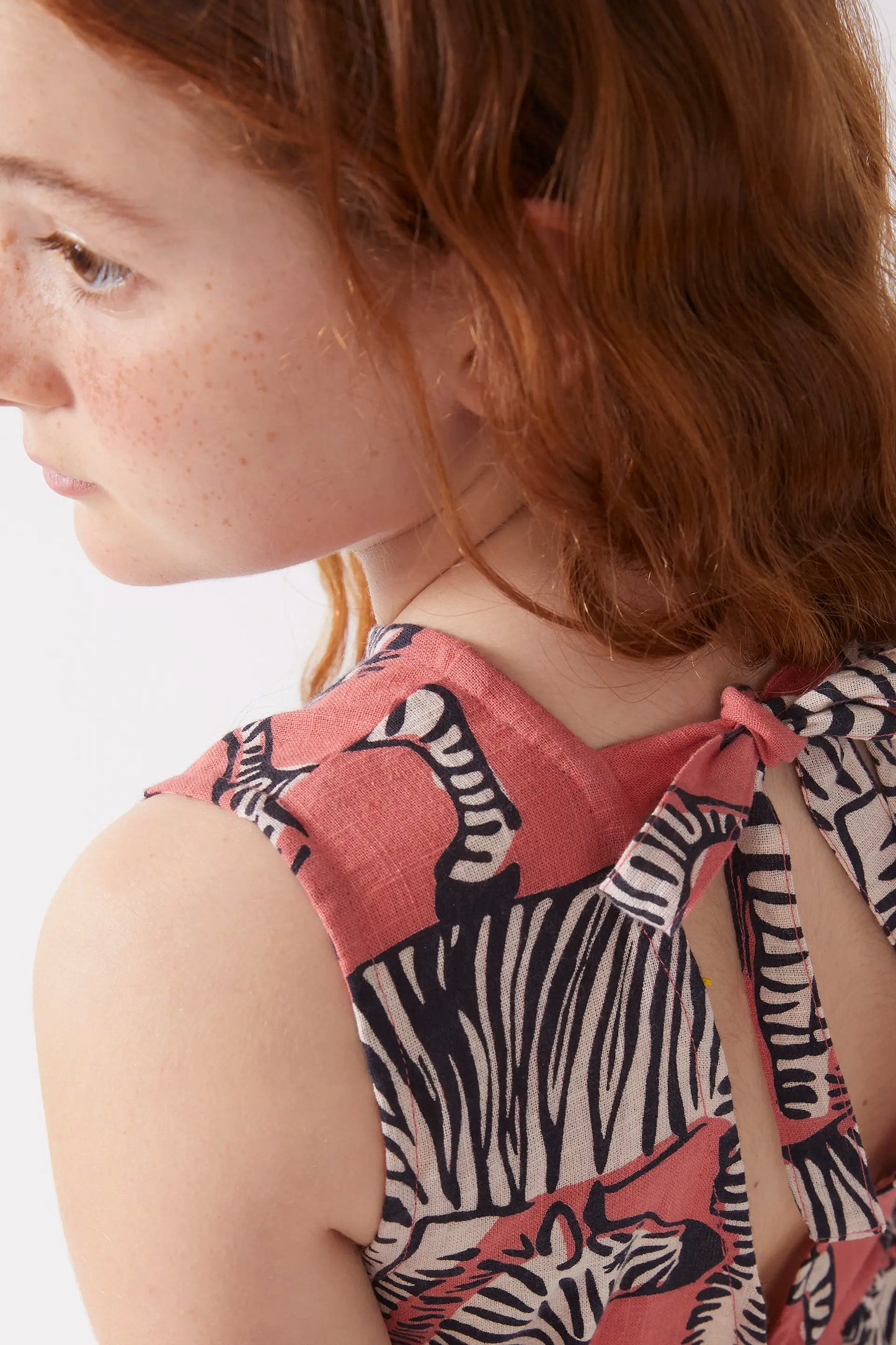 Safari print short girl dress