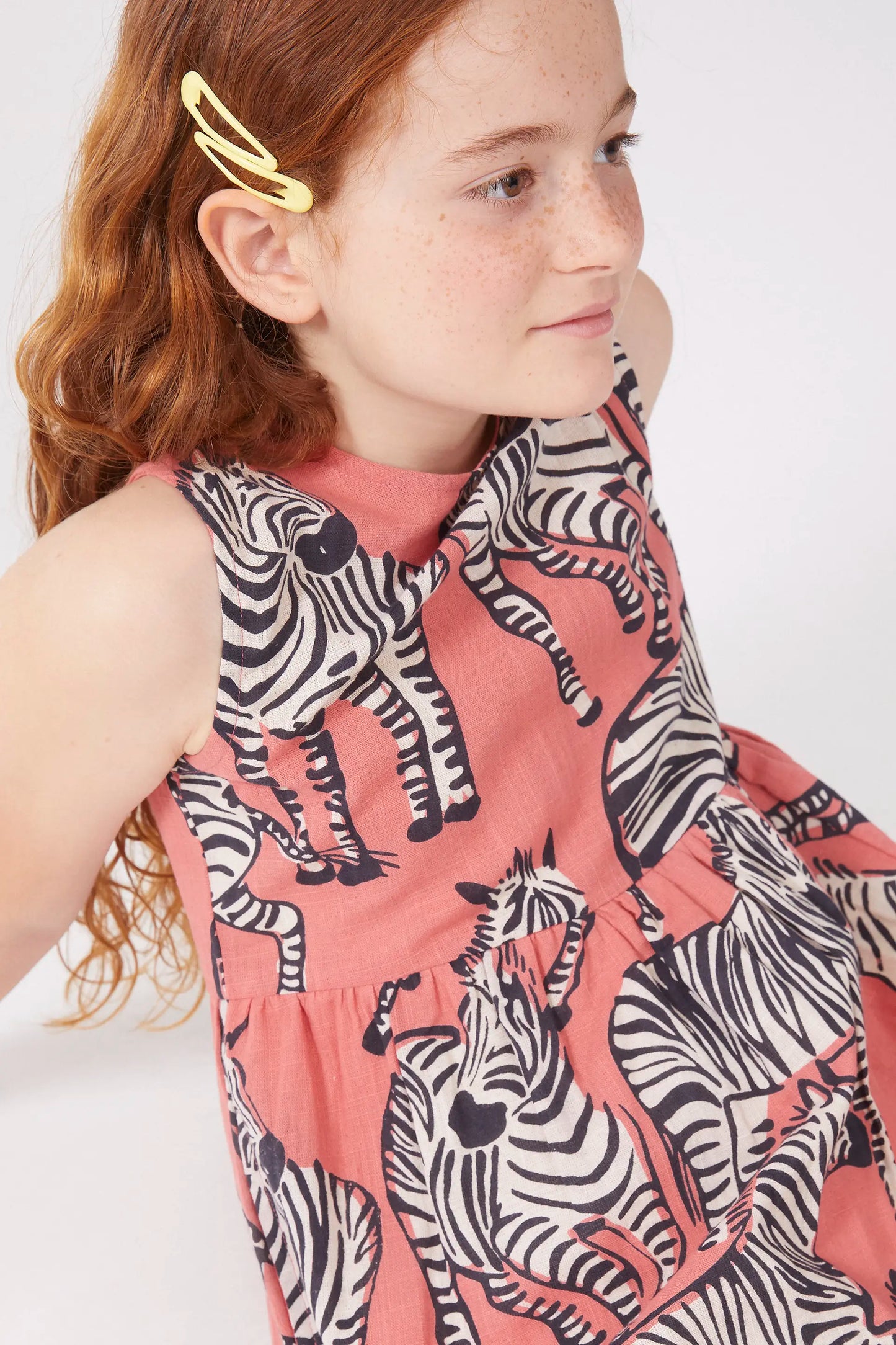 Safari print short girl dress
