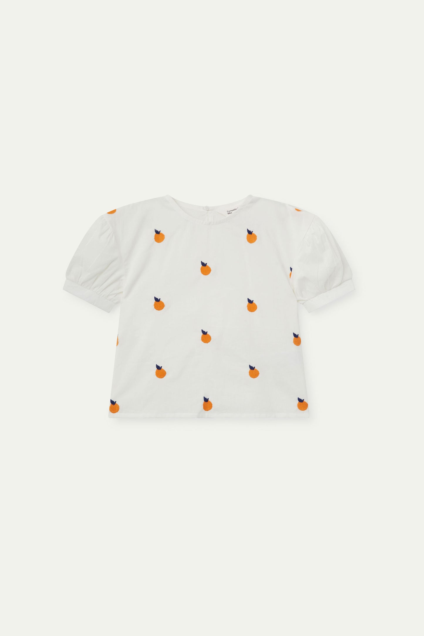 Camicia da bambina con pompelmi ricamati