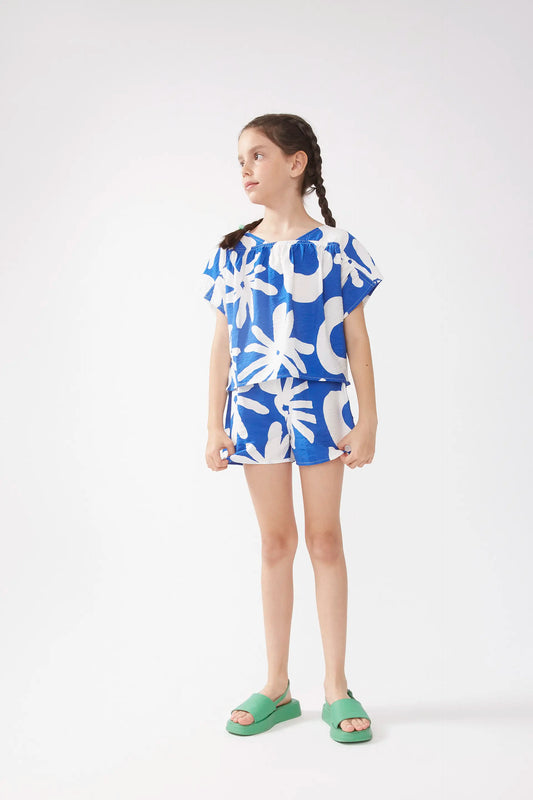 Shorts de niña estampado Bluet Blue