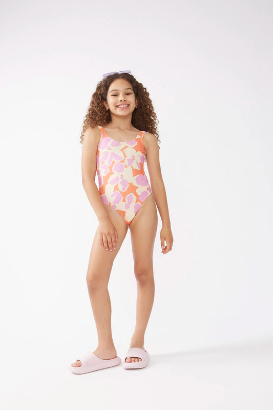Bañador de niña estampado Rubra Orange