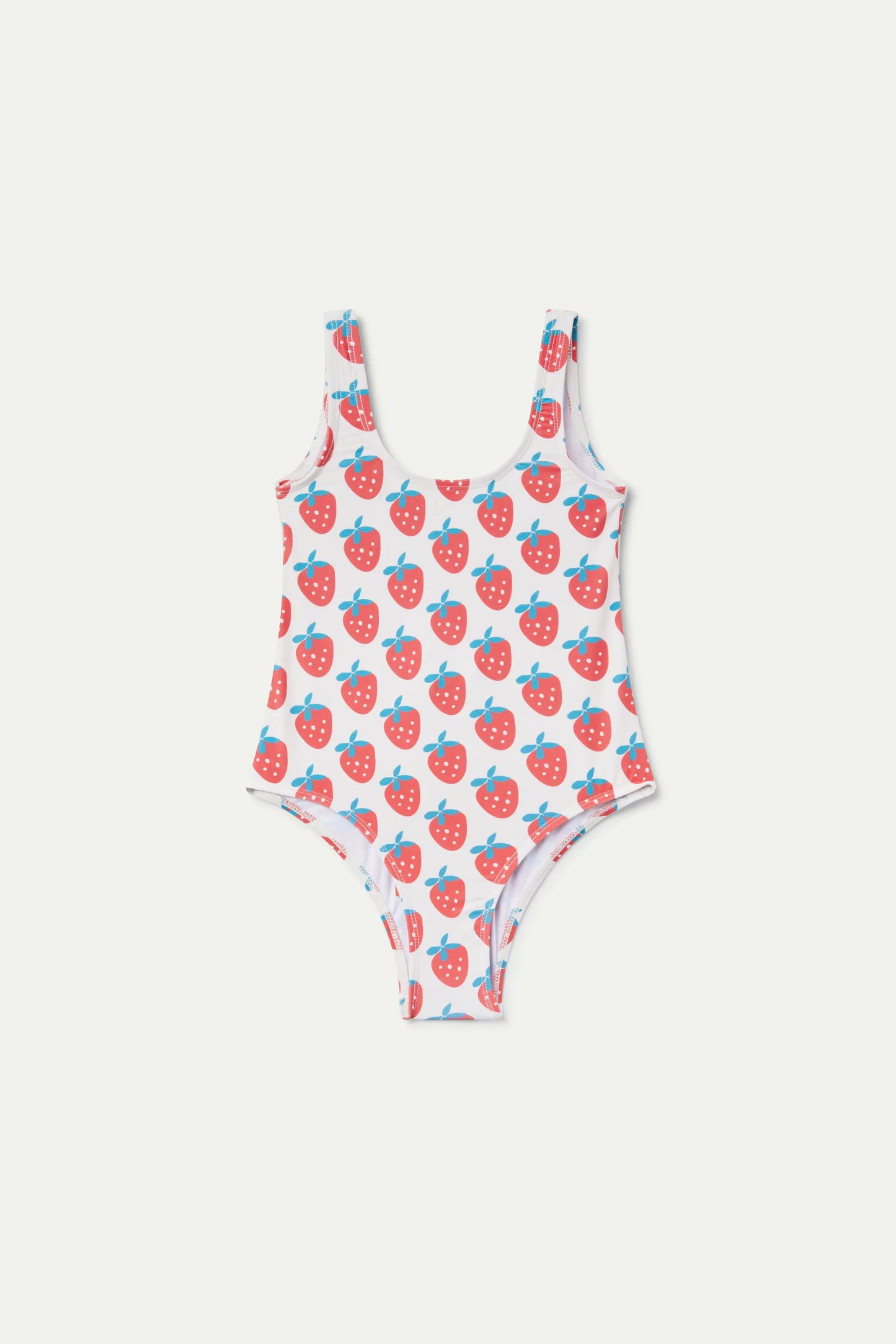 Strawberry Beach print girl's swimsuit