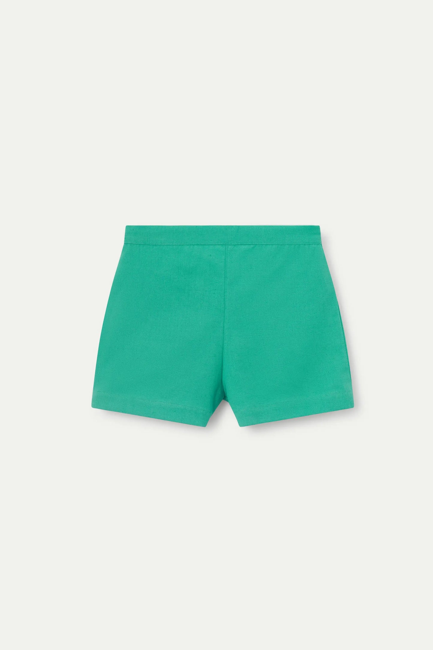 Green girls' shorts
