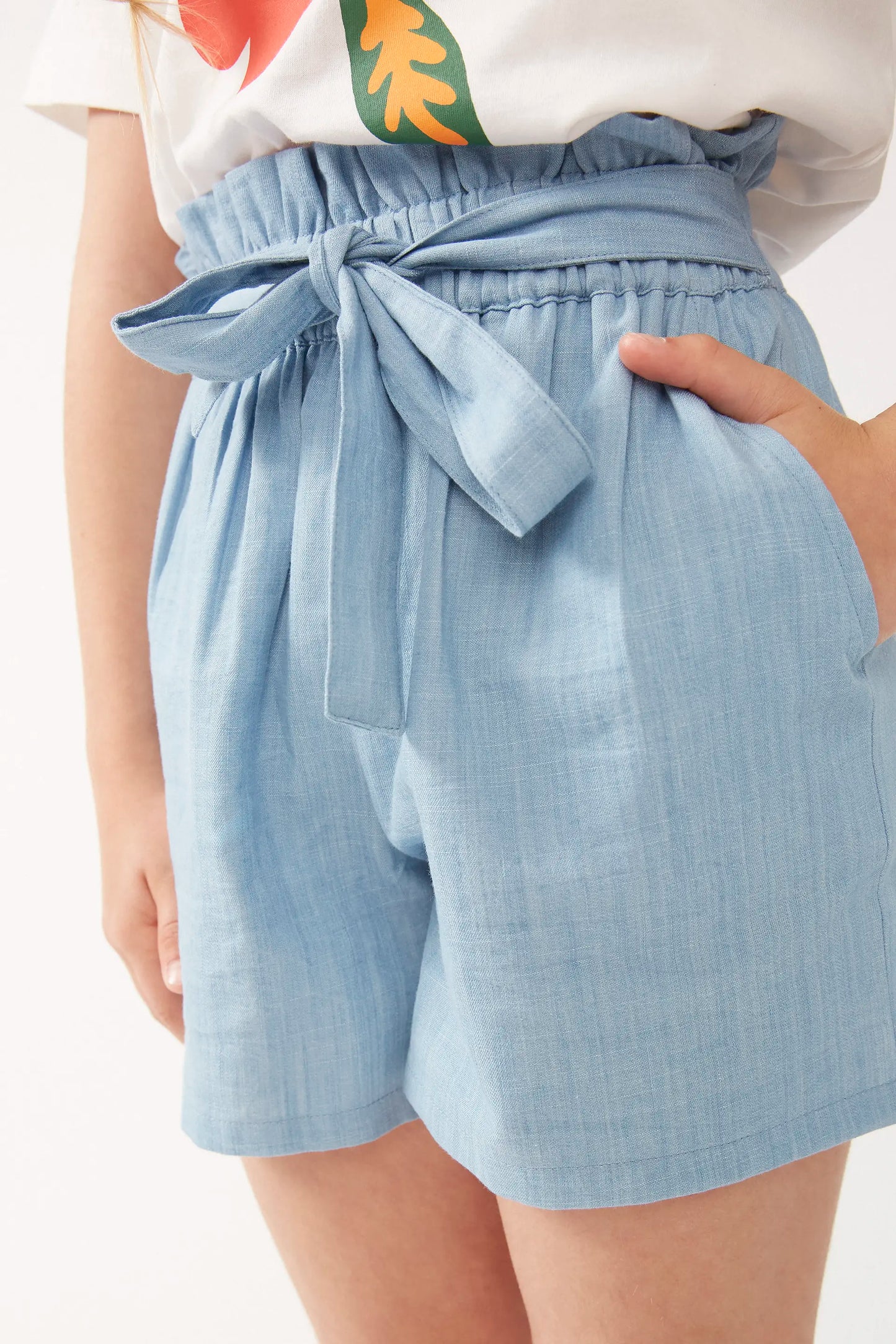 Pantaloncini effetto denim per bambine