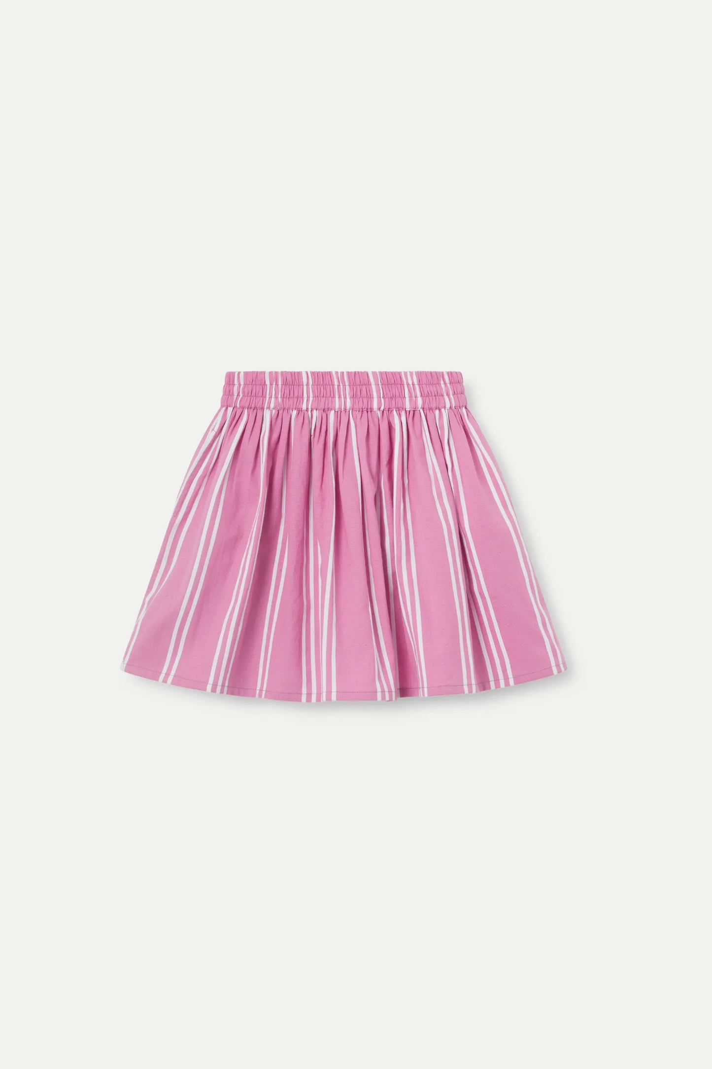 Pink striped girl's short skirt