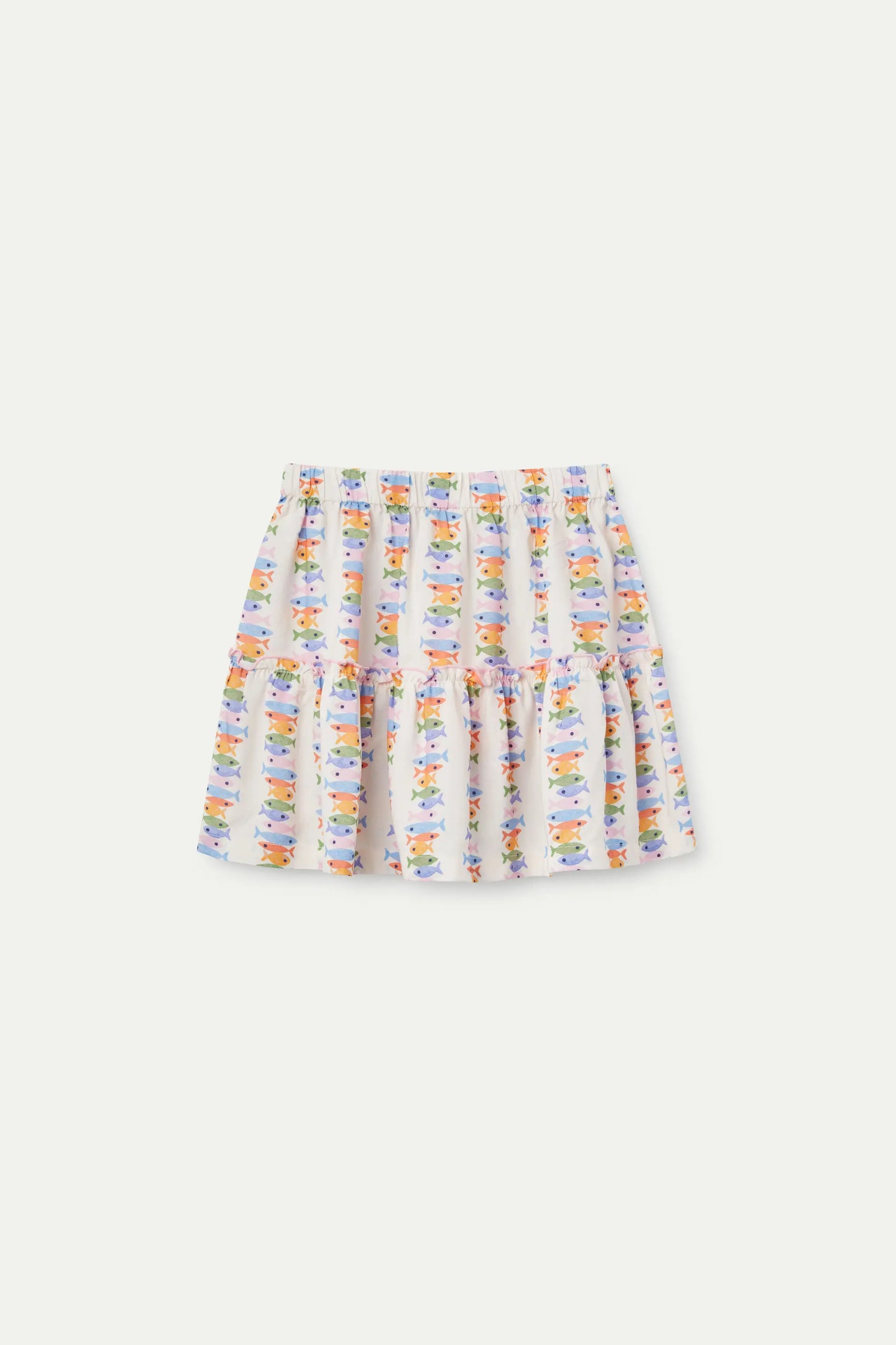 Falda corta de niña rayón LENZING™ ECOVERO™ con estampado Marina