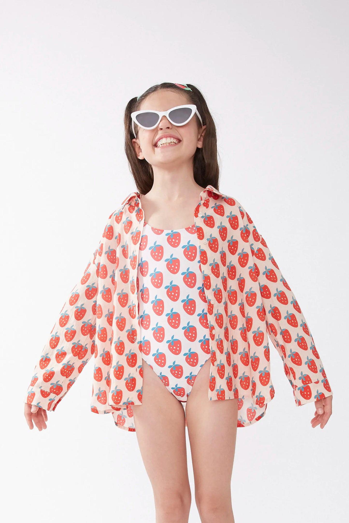 Maglietta unisex con stampa Strawberry Beach