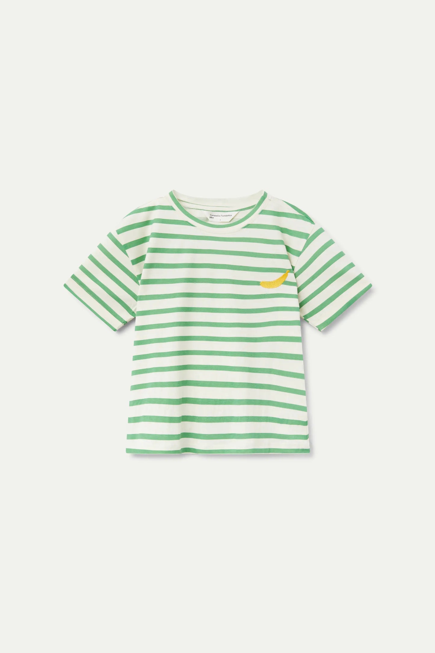 Camiseta unisex estampado rayas verdes