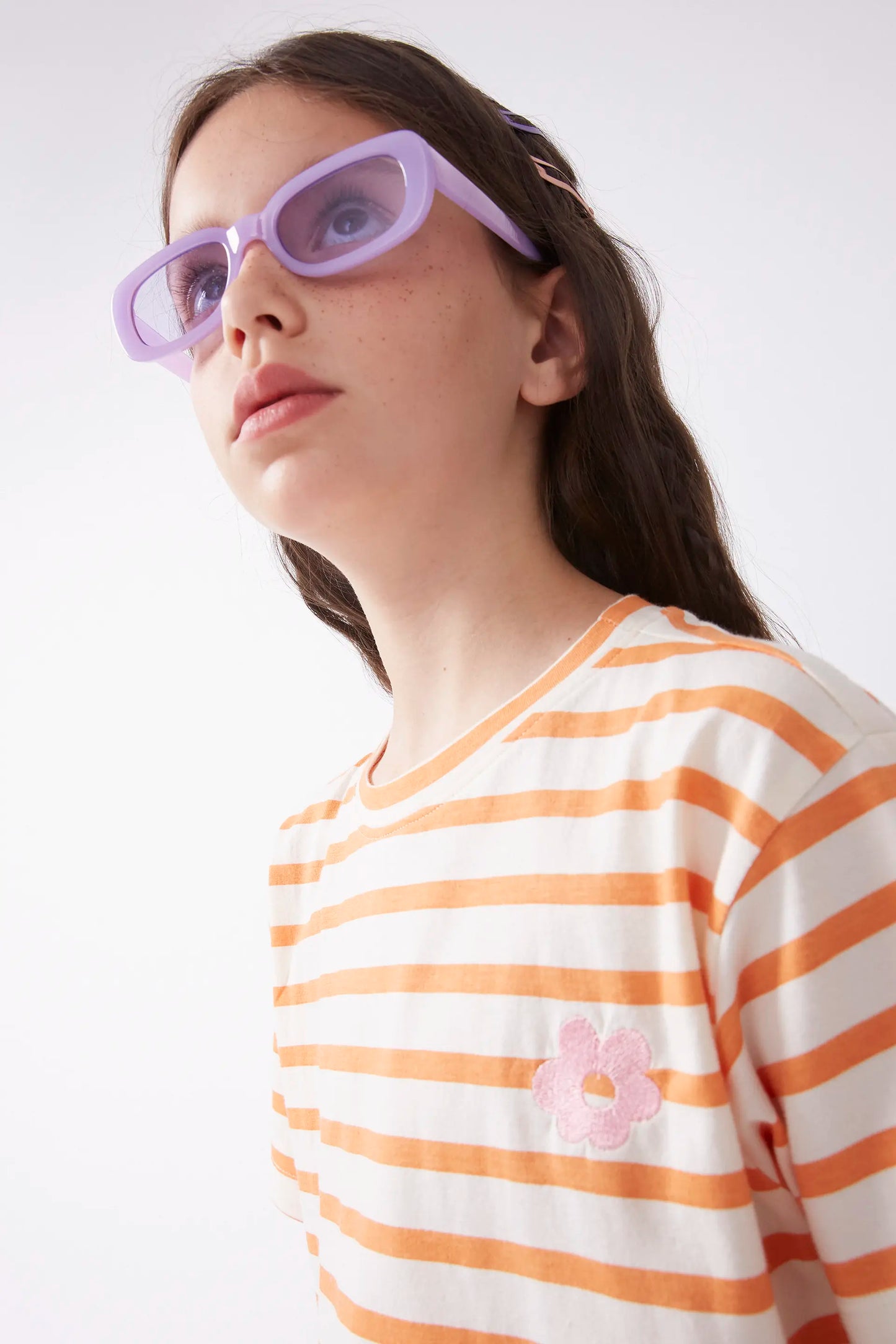 Camiseta unisex rayas naranjas