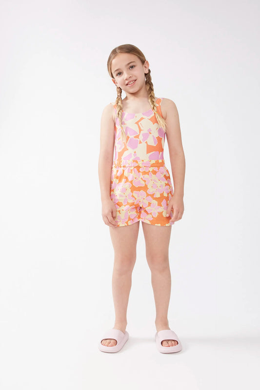 Shorts unisex estampado Rubra Orange