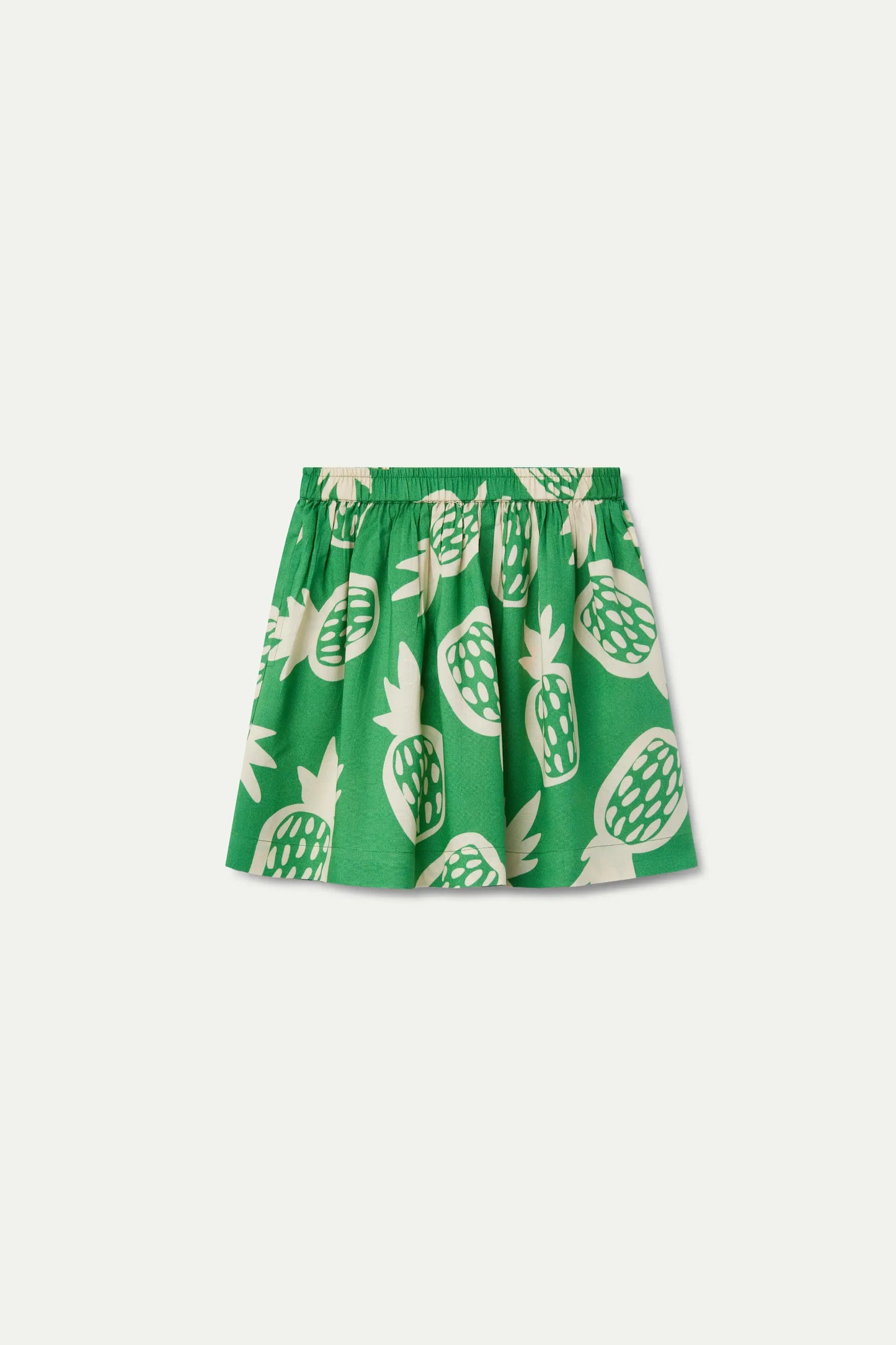 Gonna corta da bambina con stampa ananas