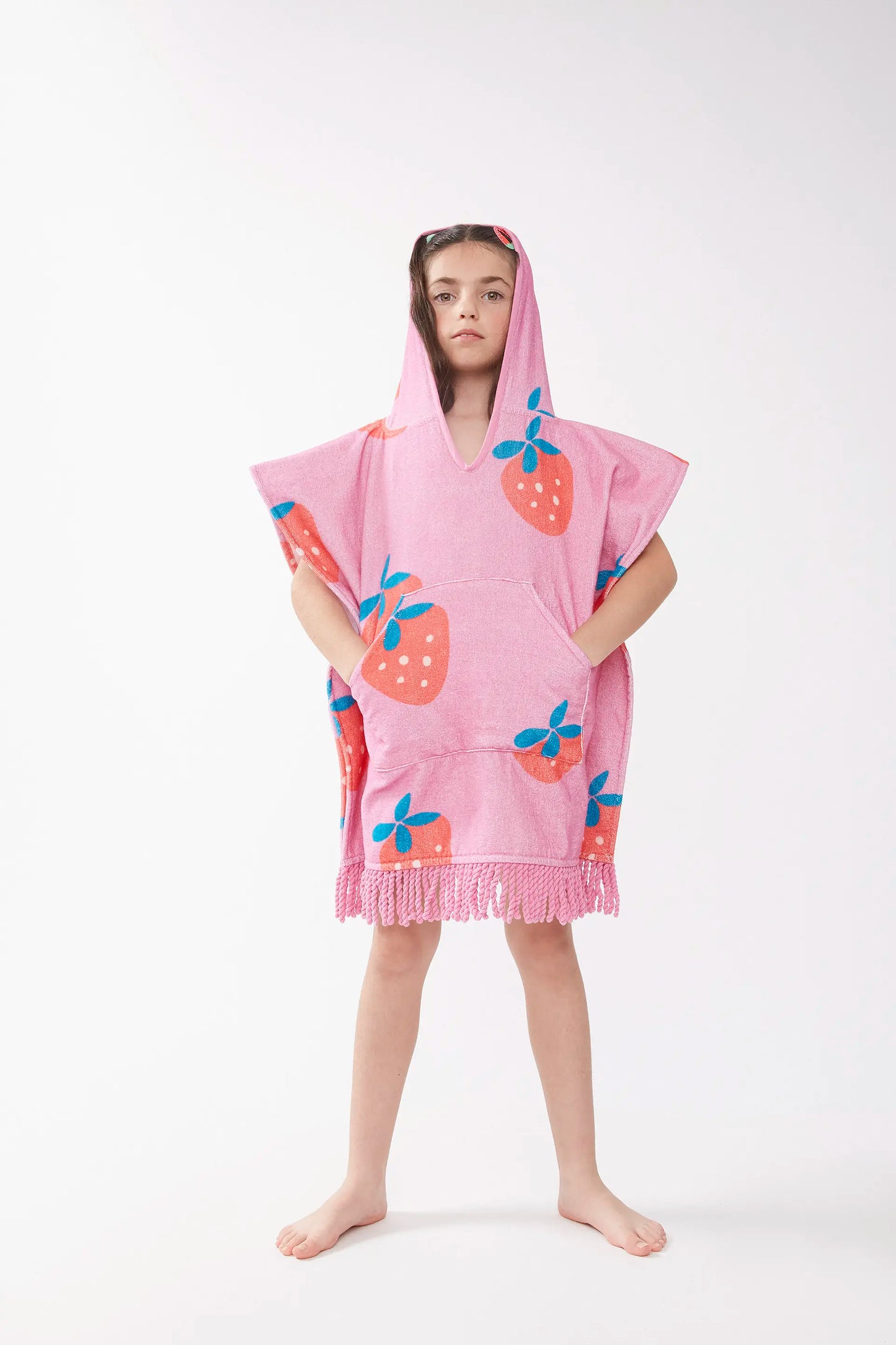 Poncho unisex estampado Strawberry Beach