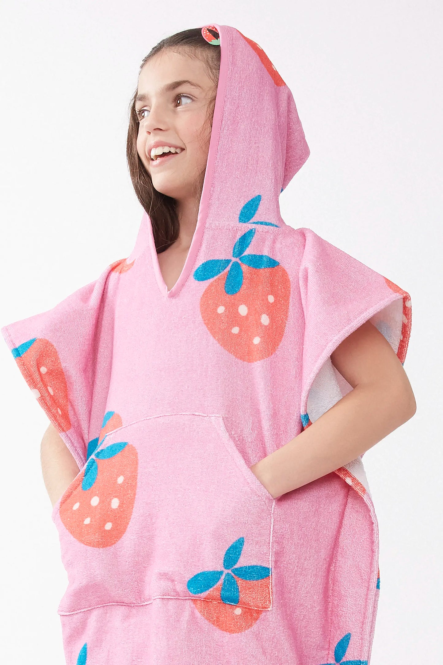 Poncho unisex estampado Strawberry Beach