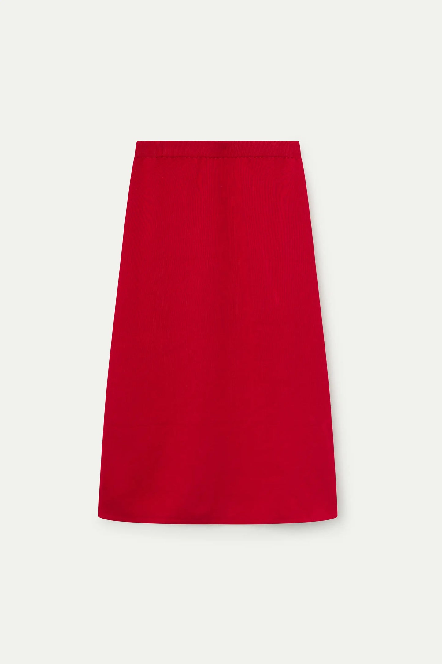 gonna midi in maglia rossa