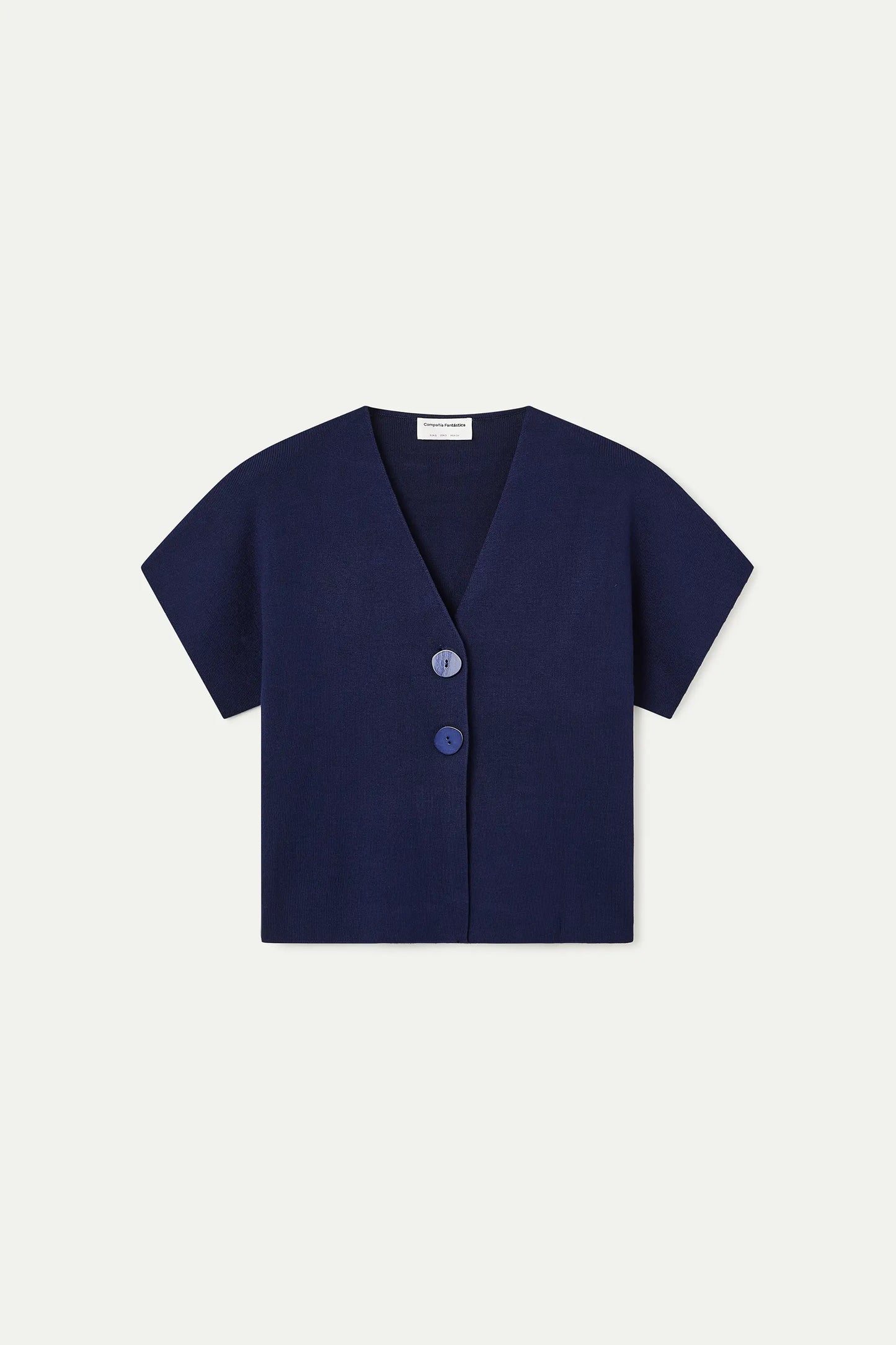 Cárdigan punto azul marino