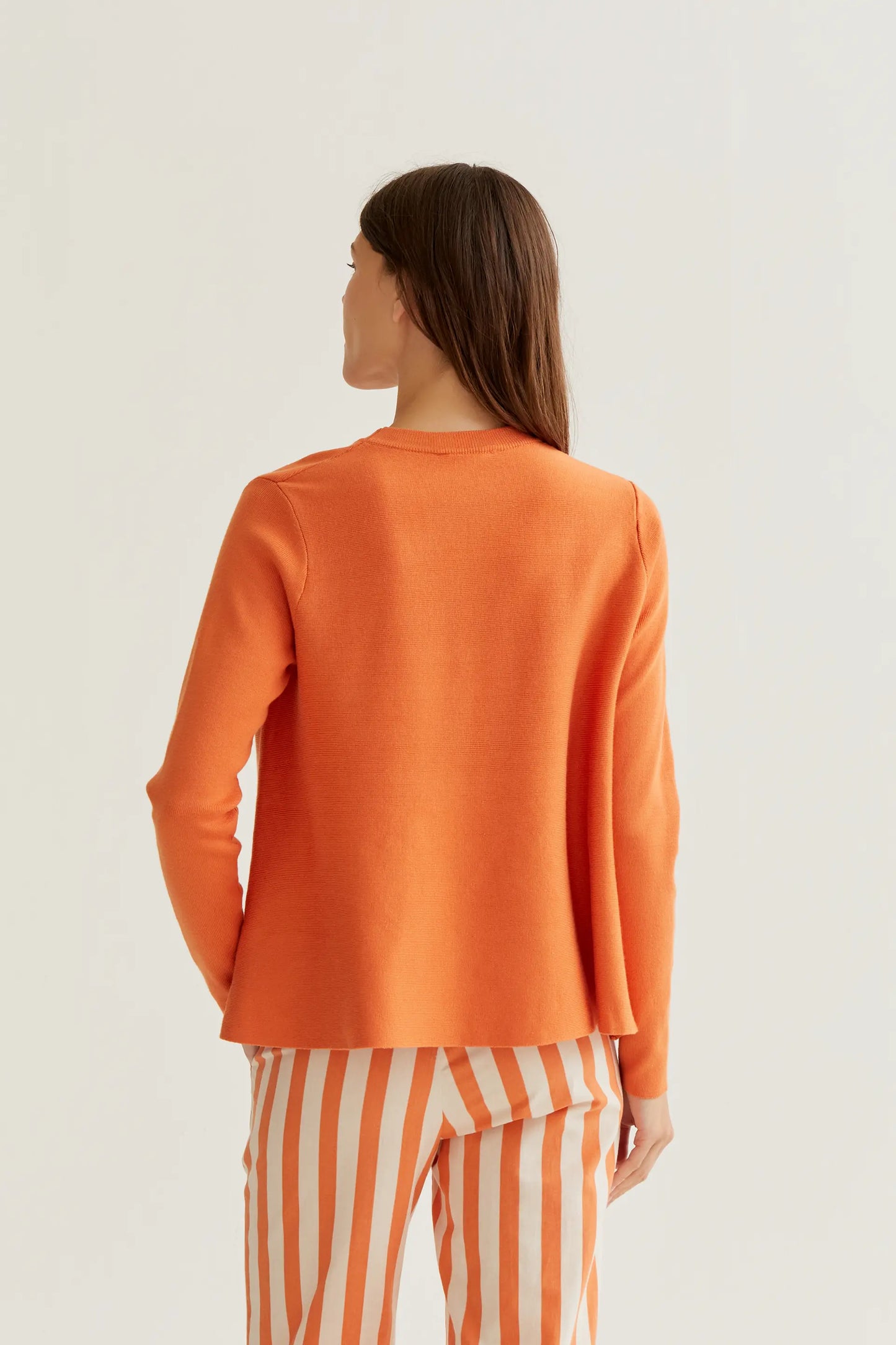 Jersey punto manga larga naranja