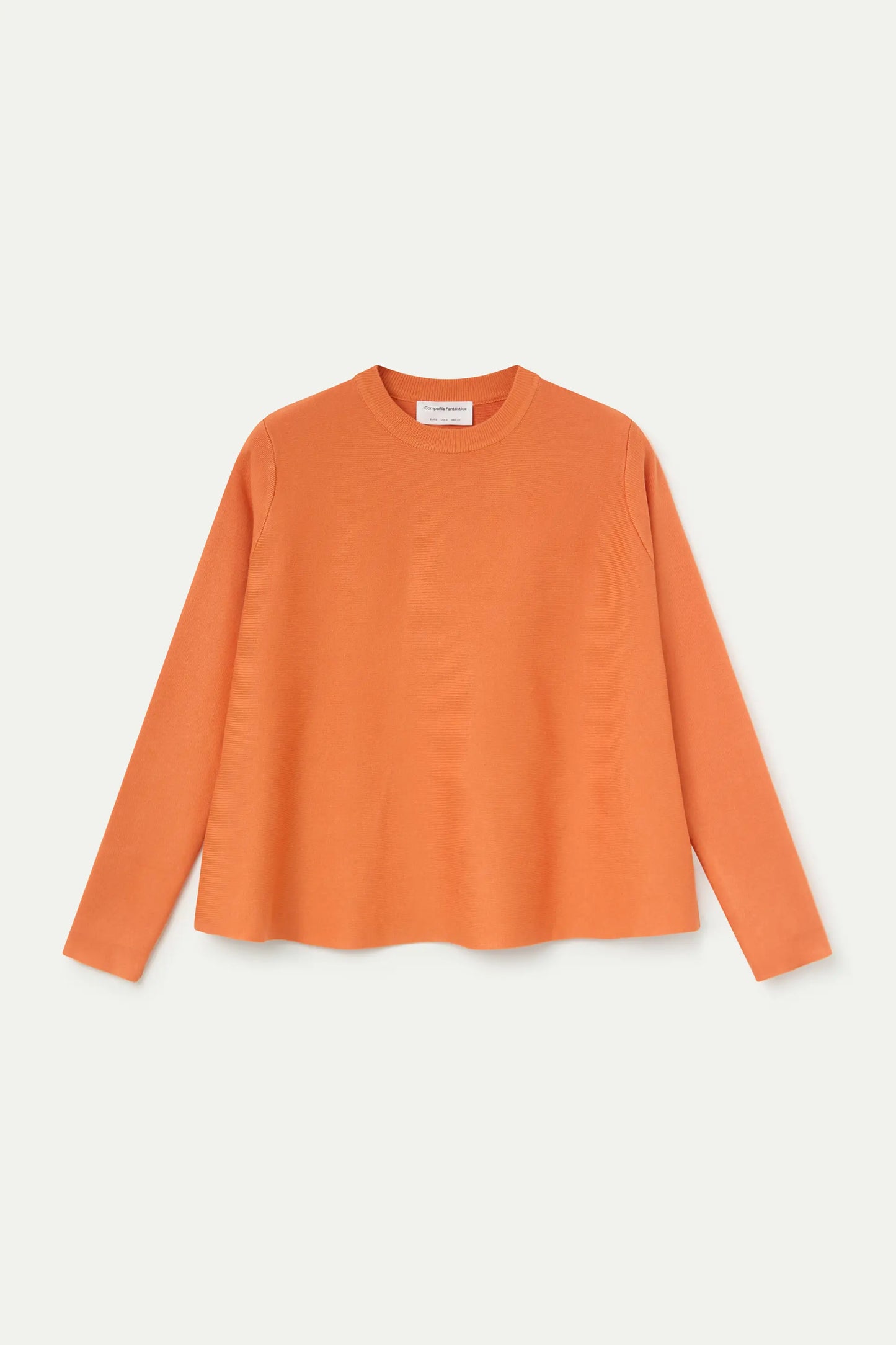 Jersey punto manga larga naranja