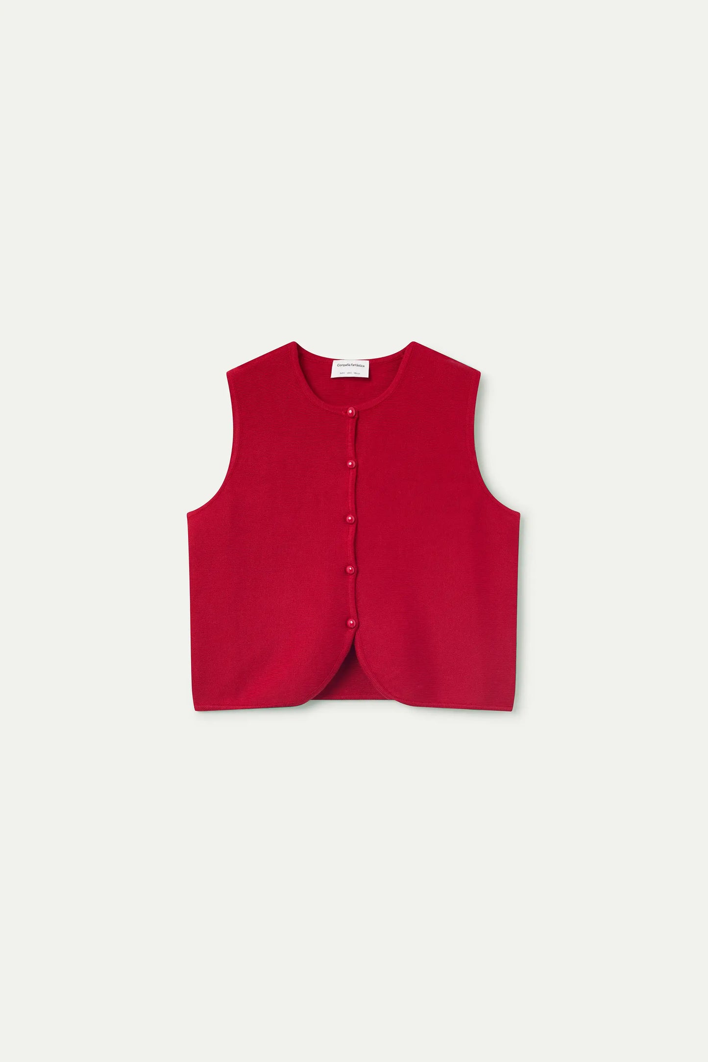 Canotta in maglia rossa