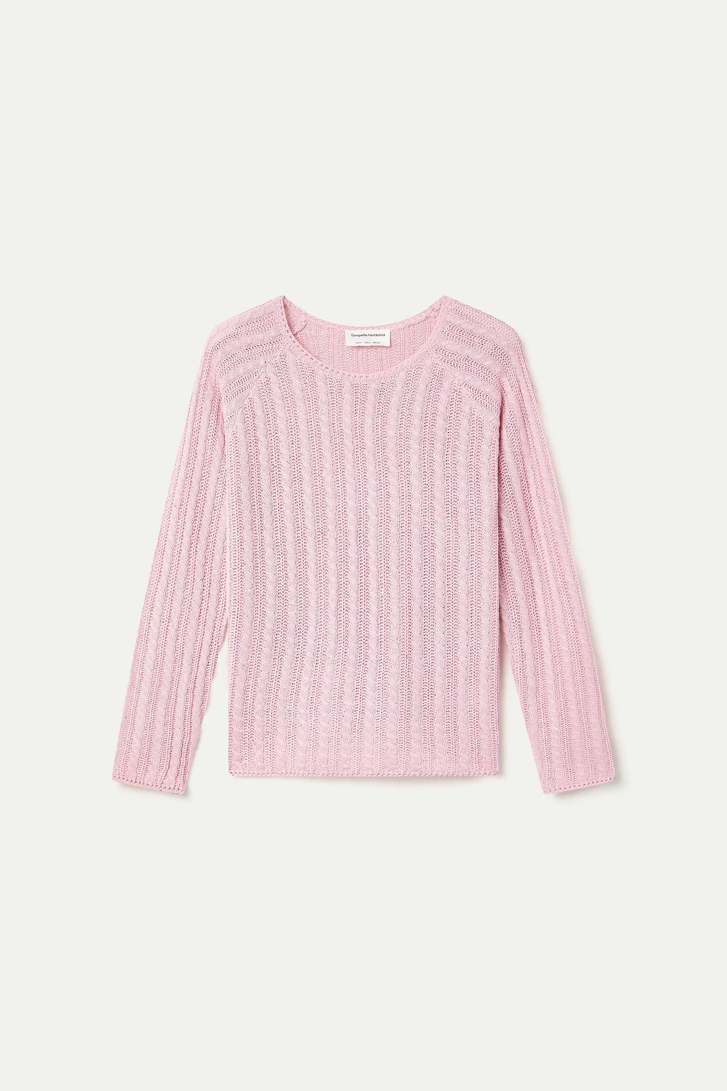 maglione rosa a punto catenella