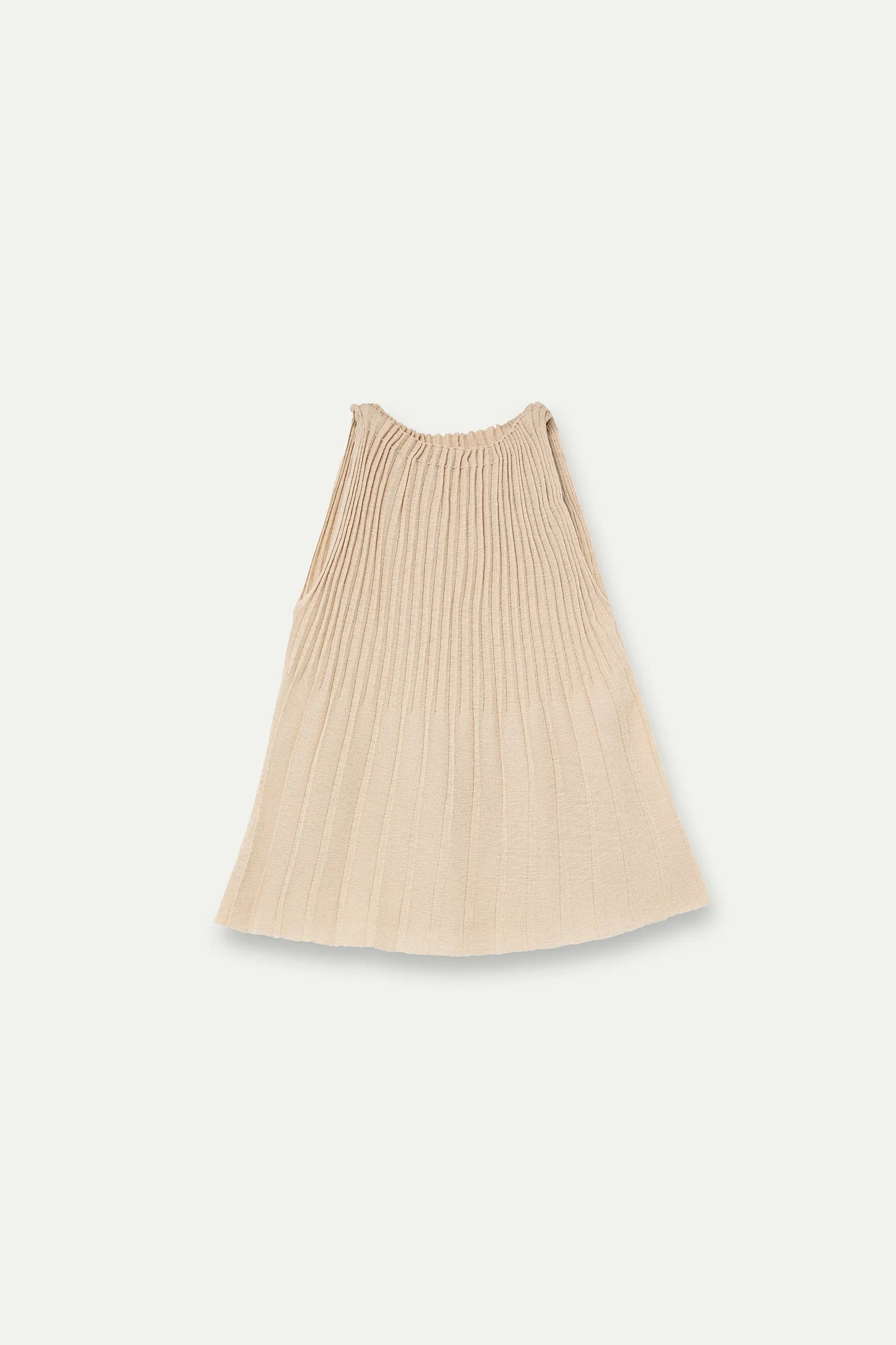 Top plissettato beige